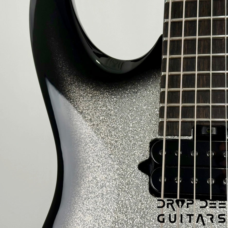 Jackson Pro Plus Series Signature Misha Mansoor Juggernaut HT7 7-String Electric Guitar w/ Bag - Silverburst Sparkle