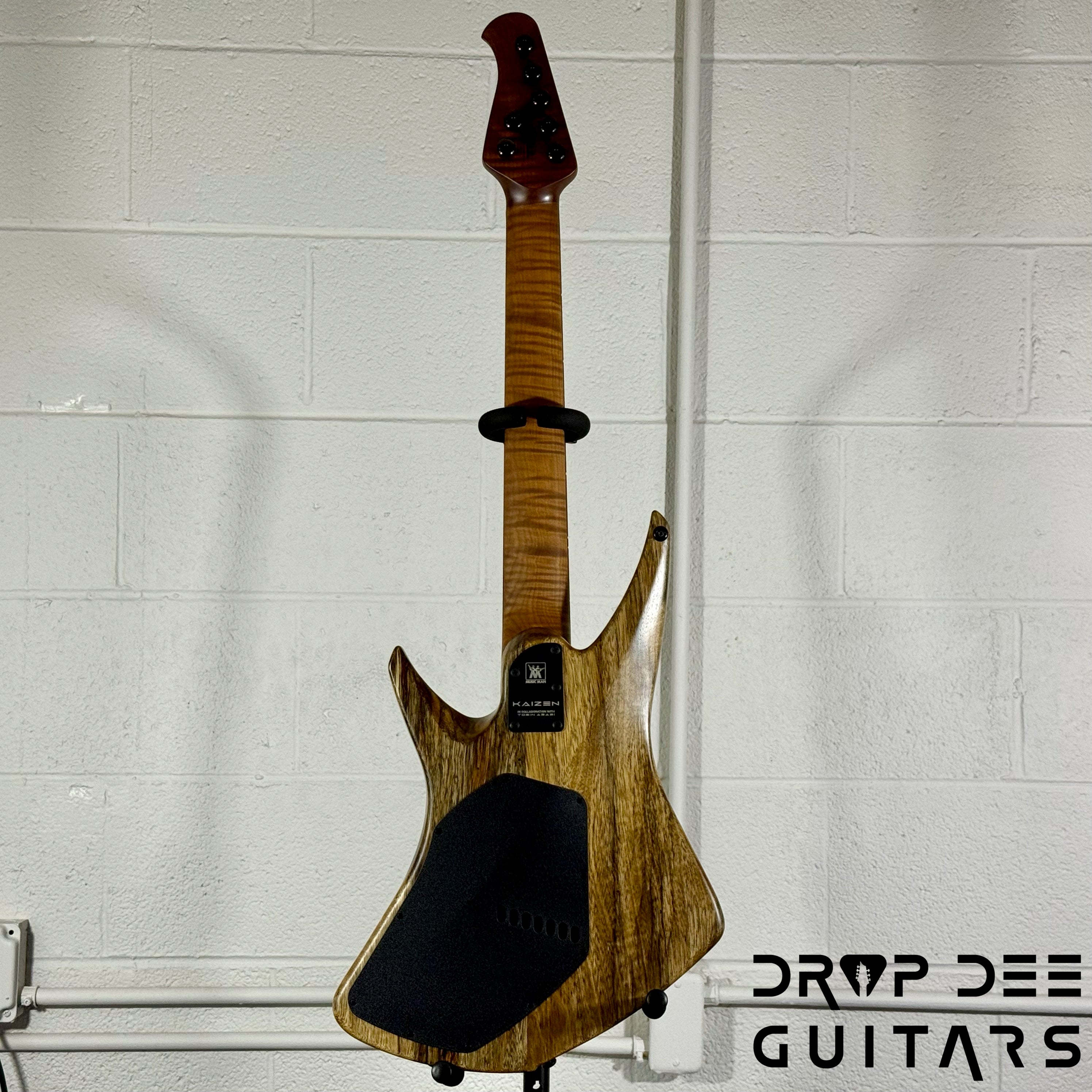 Ernie Ball Music Man Kaizen 7 Multiscale 7-String Electric Guitar w/ Case - Black Limba