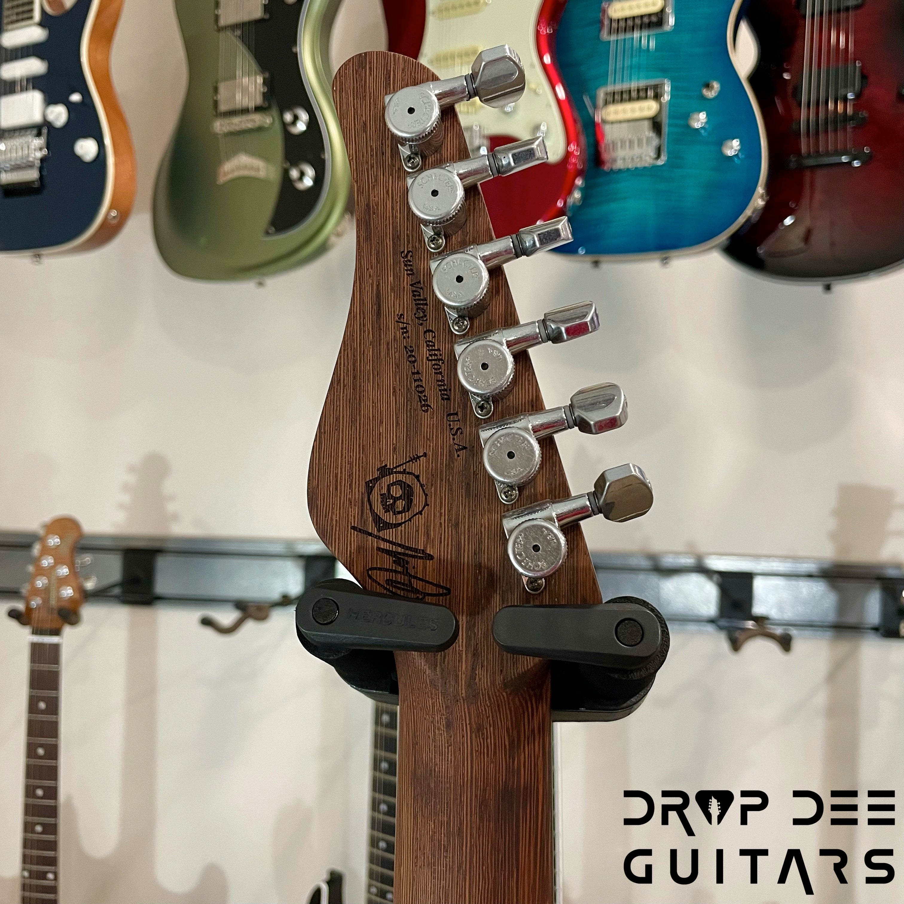 Schecter USA Custom Shop Nick Johnston Signature PT Electric Guitar w/ Case (1026) - Atomic Green Aged Nitro