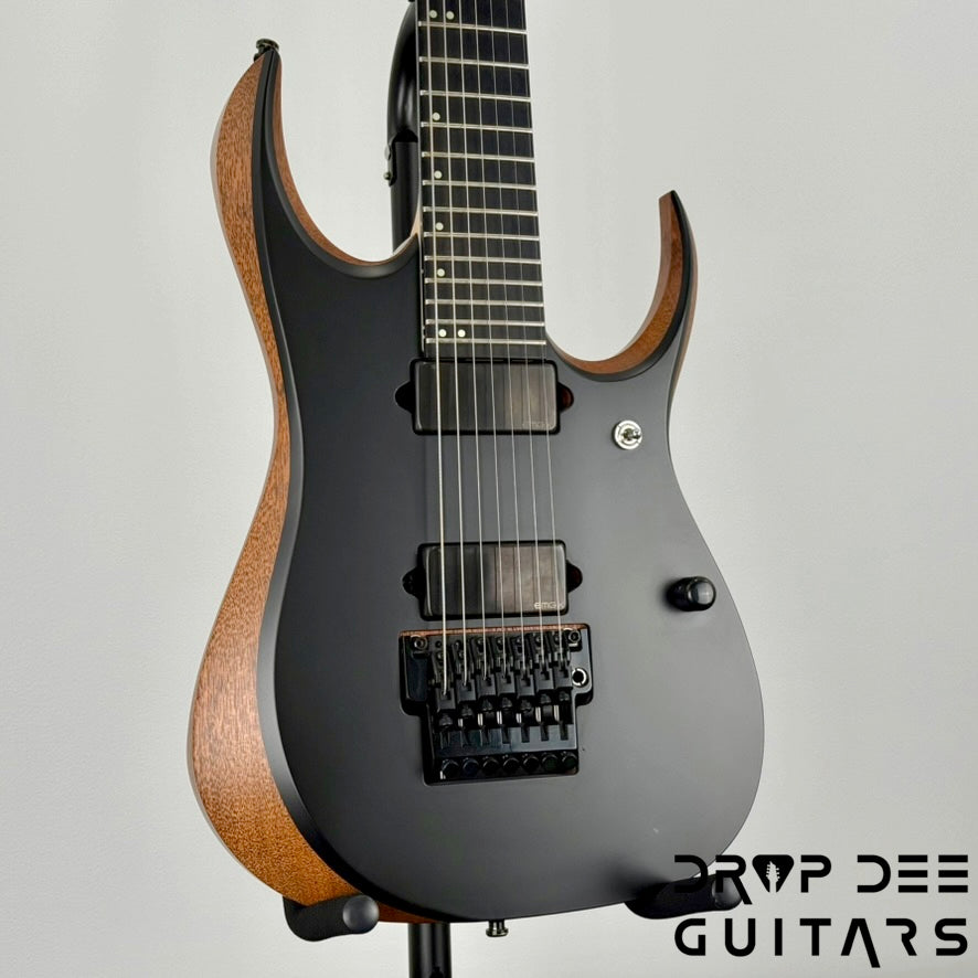 Ibanez Prestige RGDR4327 Baritone 7-String Electric Guitar w/ Case - Natural Flat