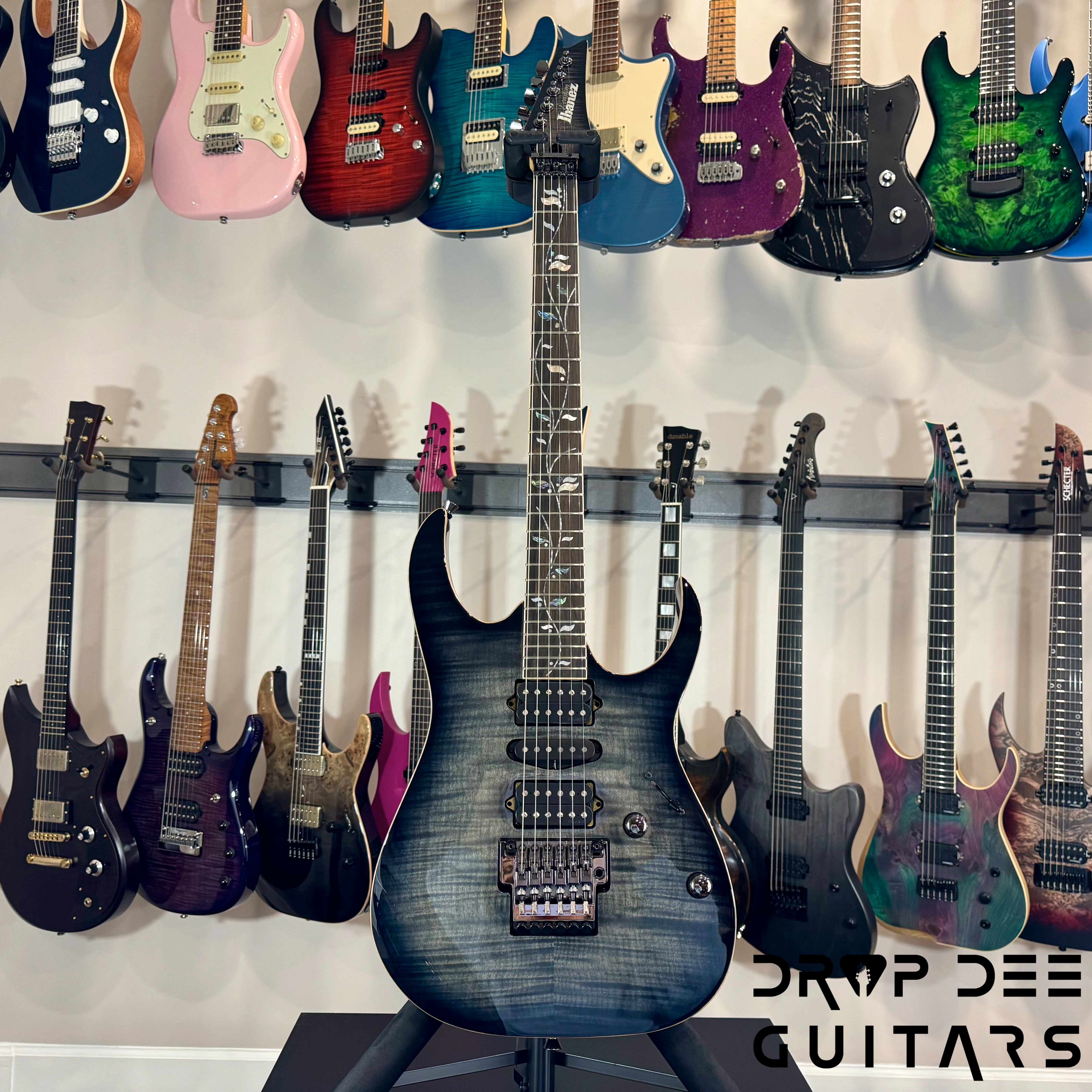 Ibanez J Custom RG8570 Electric Guitar w/ Case - Black Rutile