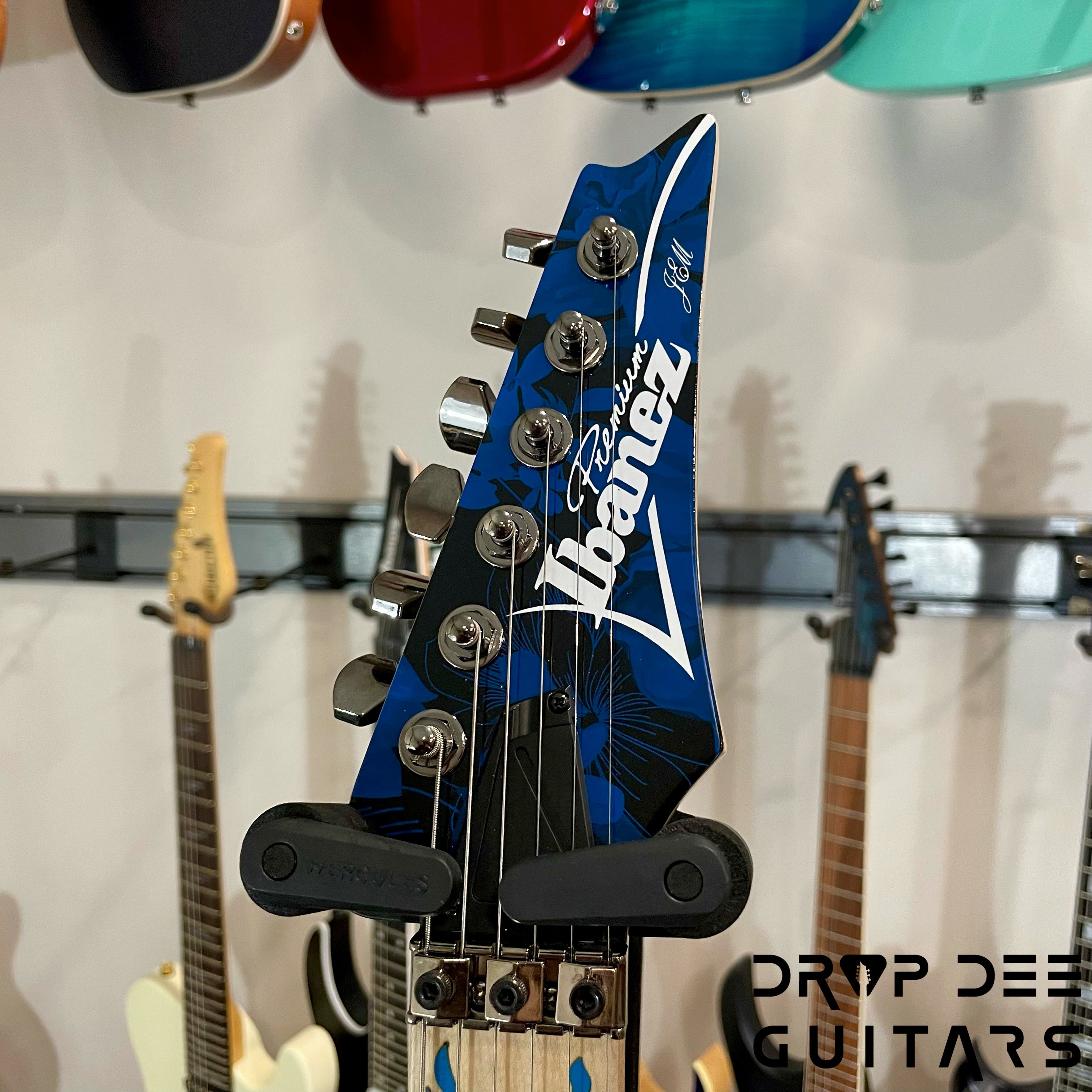 Ibanez Premium JEM77P Steve Vai Signature Electric Guitar w/ Bag - Blue Floral Pattern