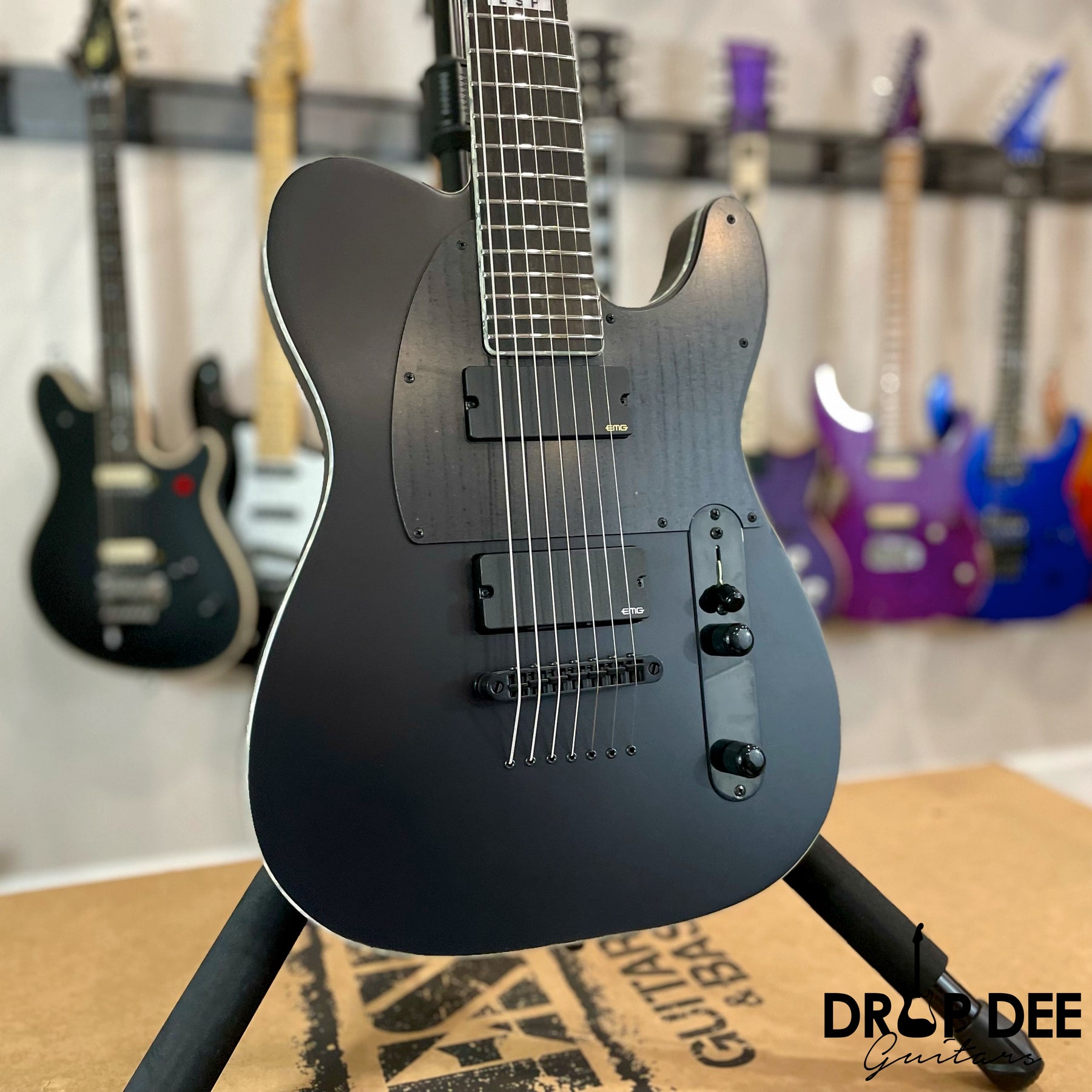 ESP E-II T-B7 Baritone 7-String Electric Guitar w/ Case