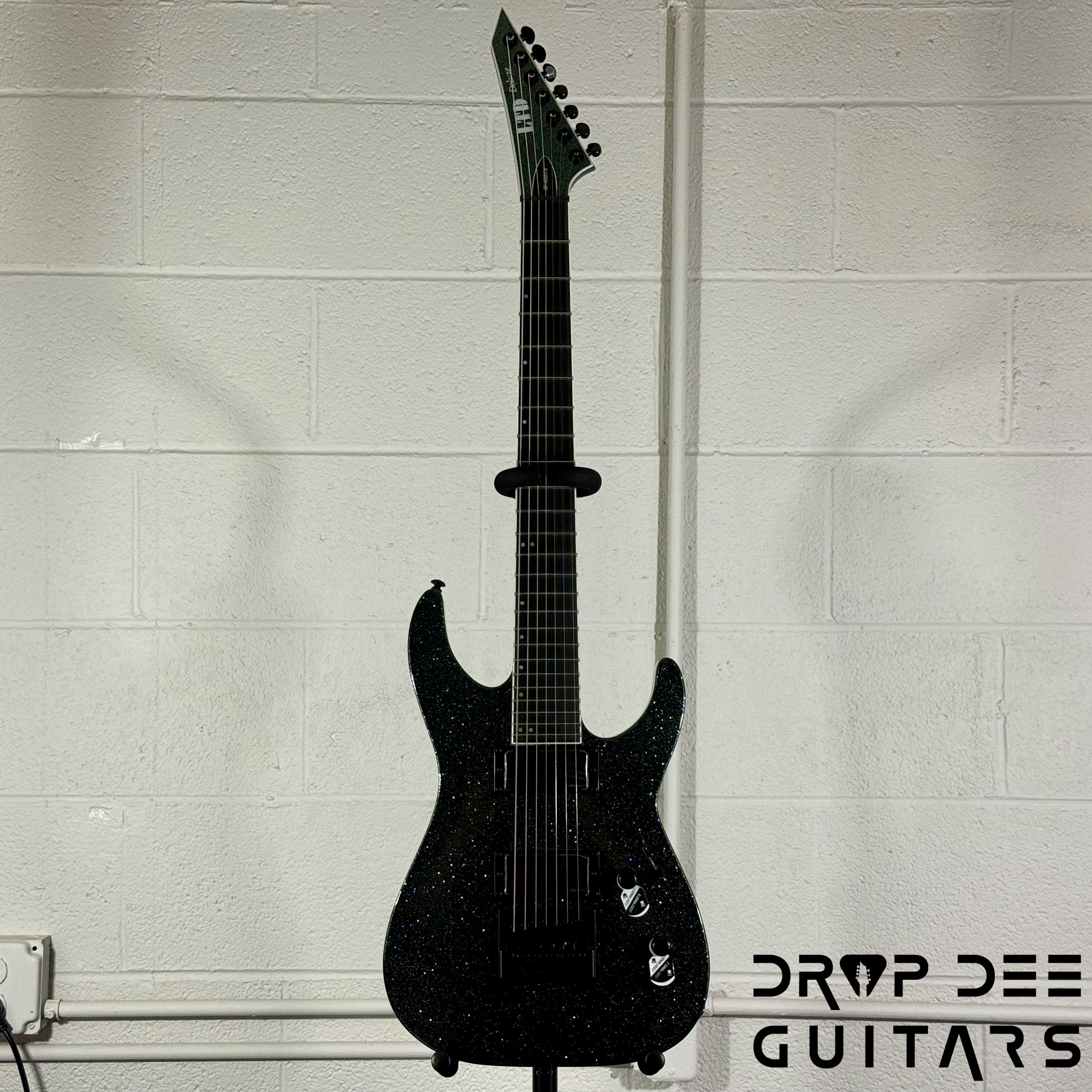 ESP LTD M-1007 Baritone Evertune 7-String Electric Guitar w/ Bag - Granite Sparkle