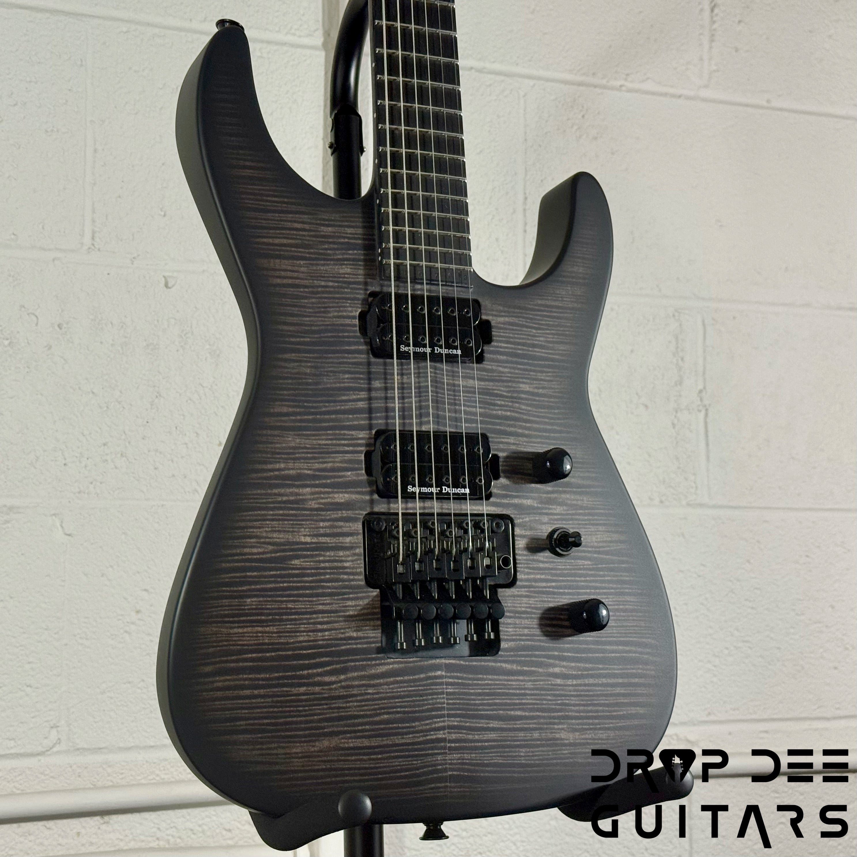 Jackson Custom Shop Soloist FR FMT Electric Guitar w/ Case - Trans Black Burst