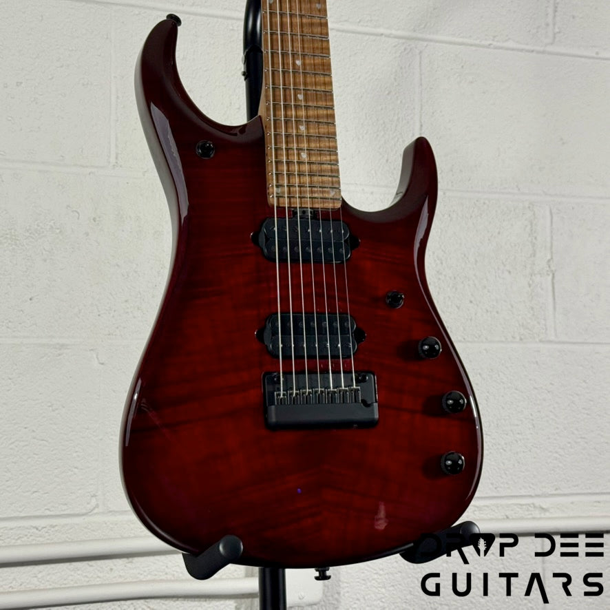 Ernie Ball Music Man JP15-7 7-String Electric Guitar w/ Case - Red Tide