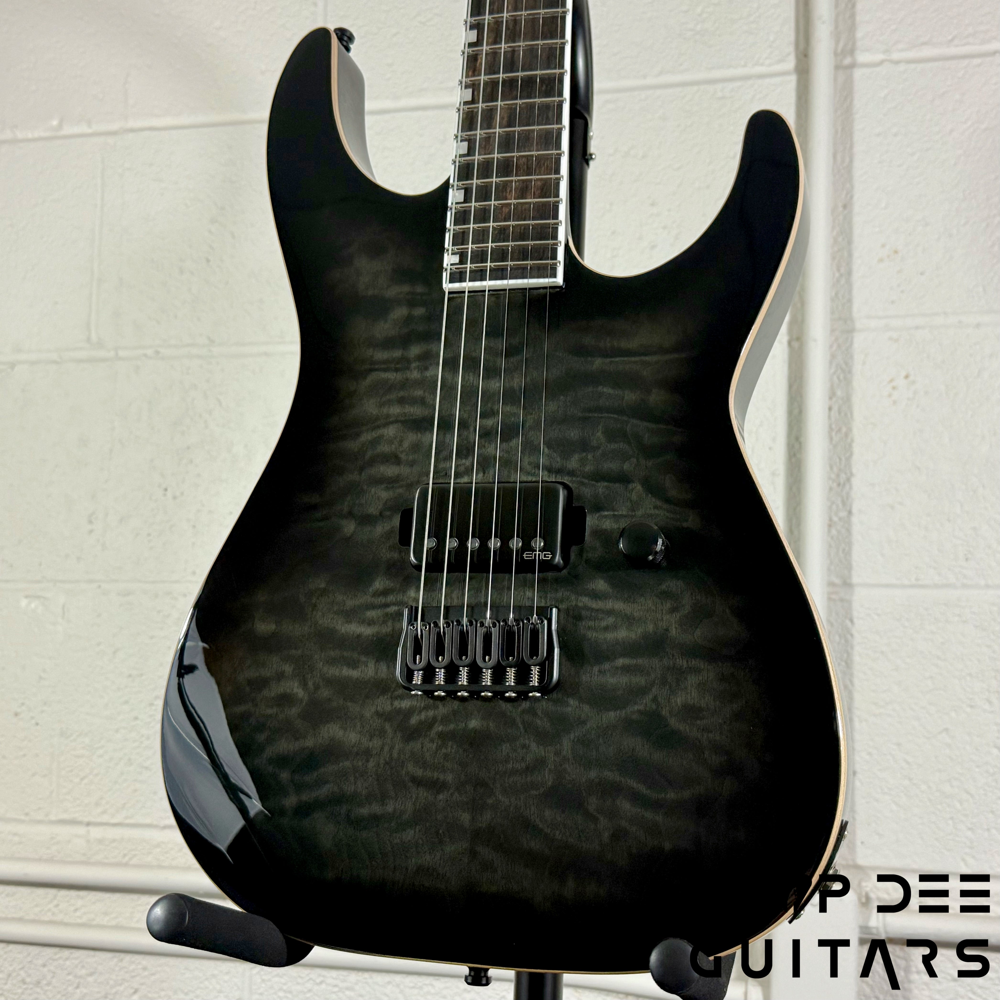 ESP E-II M-I NT QM Electric Guitar w/ Case - See Thru Black Sunburst