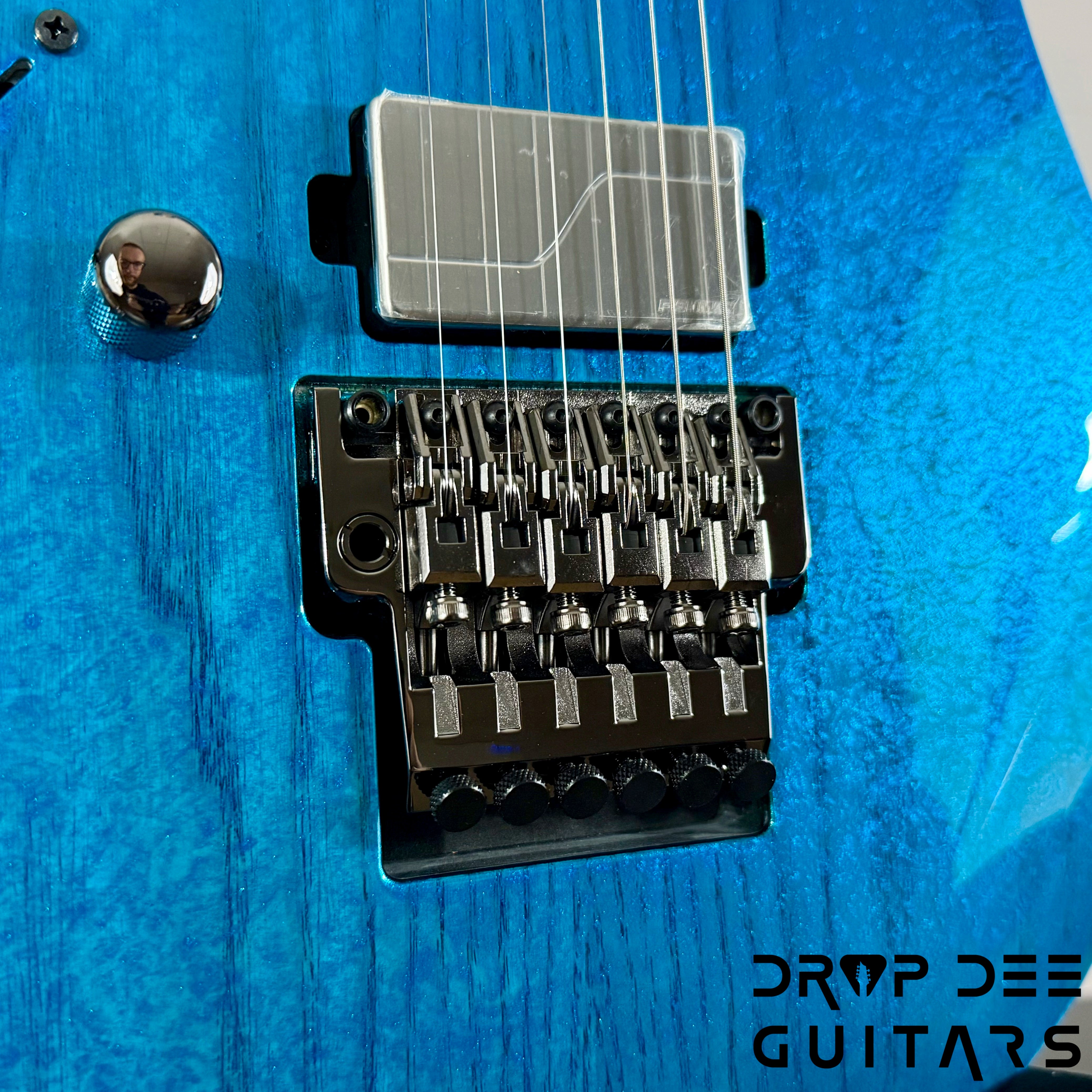 Ibanez Prestige RG5120ML Left-Handed Electric Guitar w/ Case - Frozen Ocean