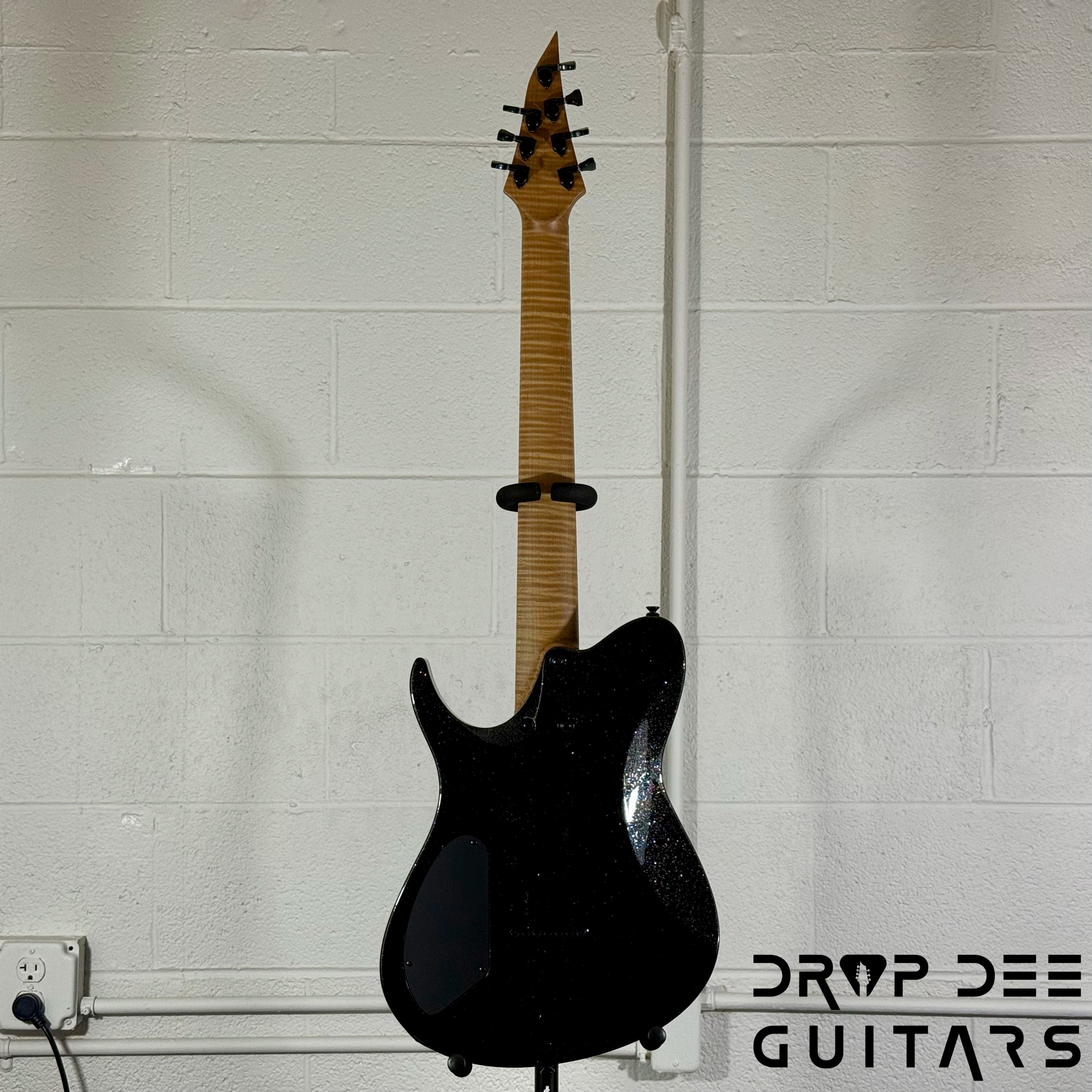 Balaguer USA Series Seraph Modern 7 Baritone 7-String Electric Guitar w/ Case (1024) - Gloss Metallic Black