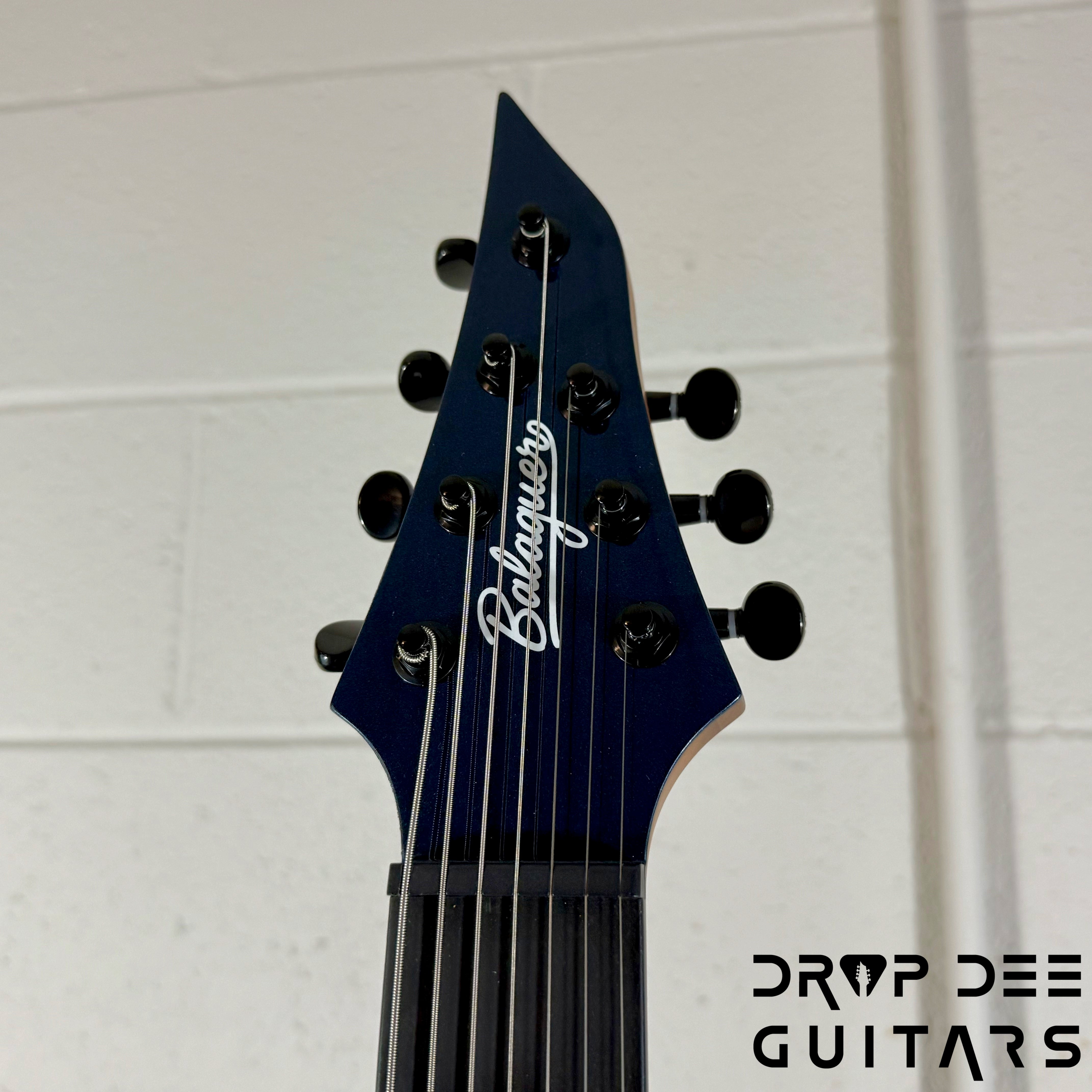 Balaguer Select Series Diablo Baritone 7 7-String Electric Guitar w/ Bag - Gloss Metallic Blueberry