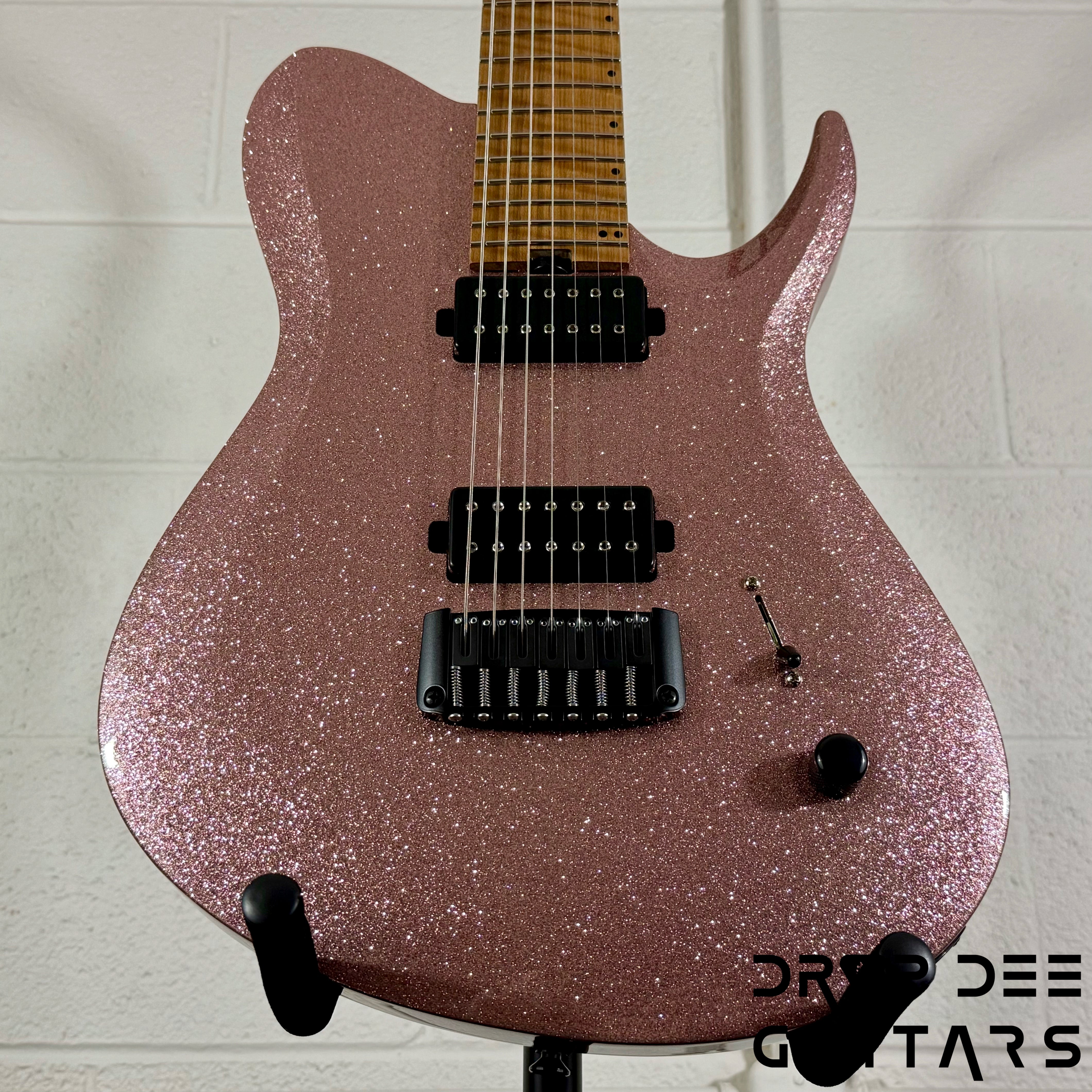 Balaguer USA Series Seraph Modern 7 Baritone 7-String Electric Guitar w/ Case (824) - Gloss Metallic Rose Gold