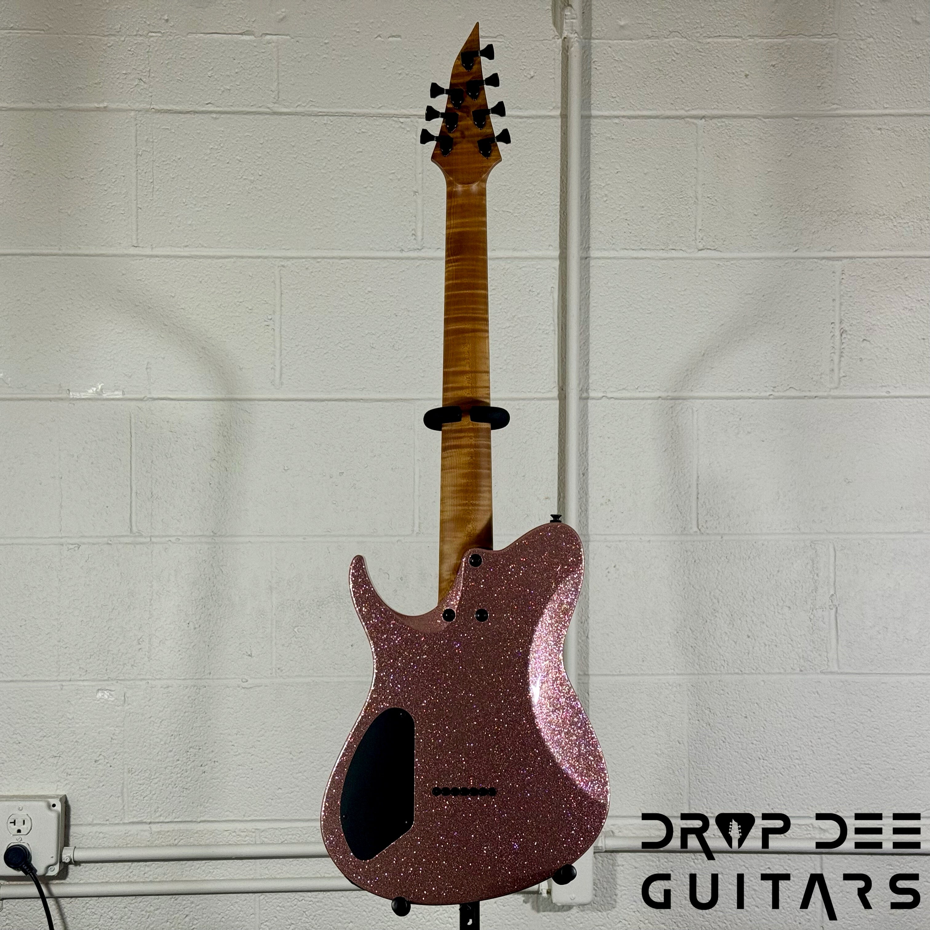 Balaguer USA Series Seraph Modern 7 Baritone 7-String Electric Guitar w/ Case (824) - Gloss Metallic Rose Gold