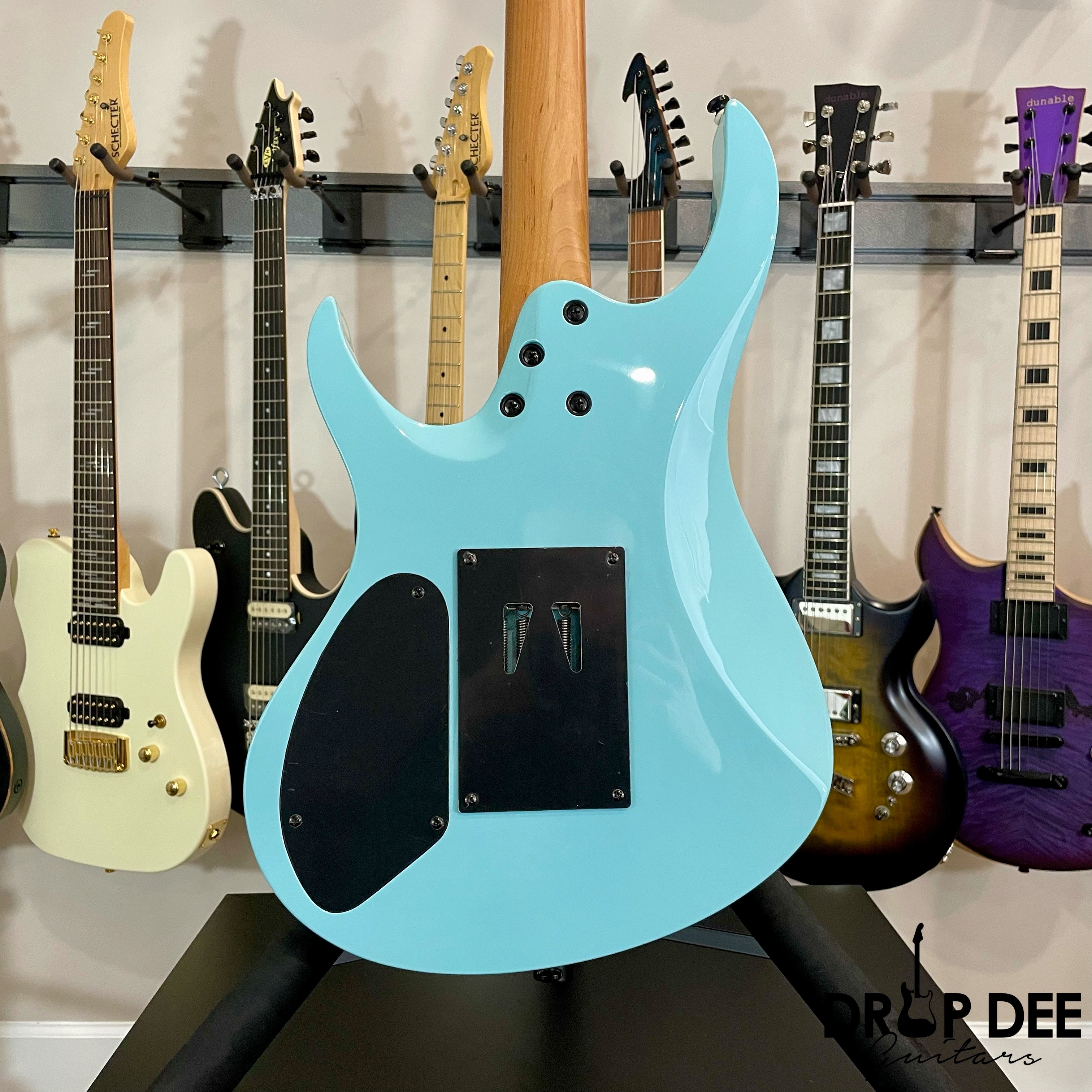 Balaguer Select Series Diablo Retro 27 FR Electric Guitar w/ Bag - Gloss Solid Cerulean Blue