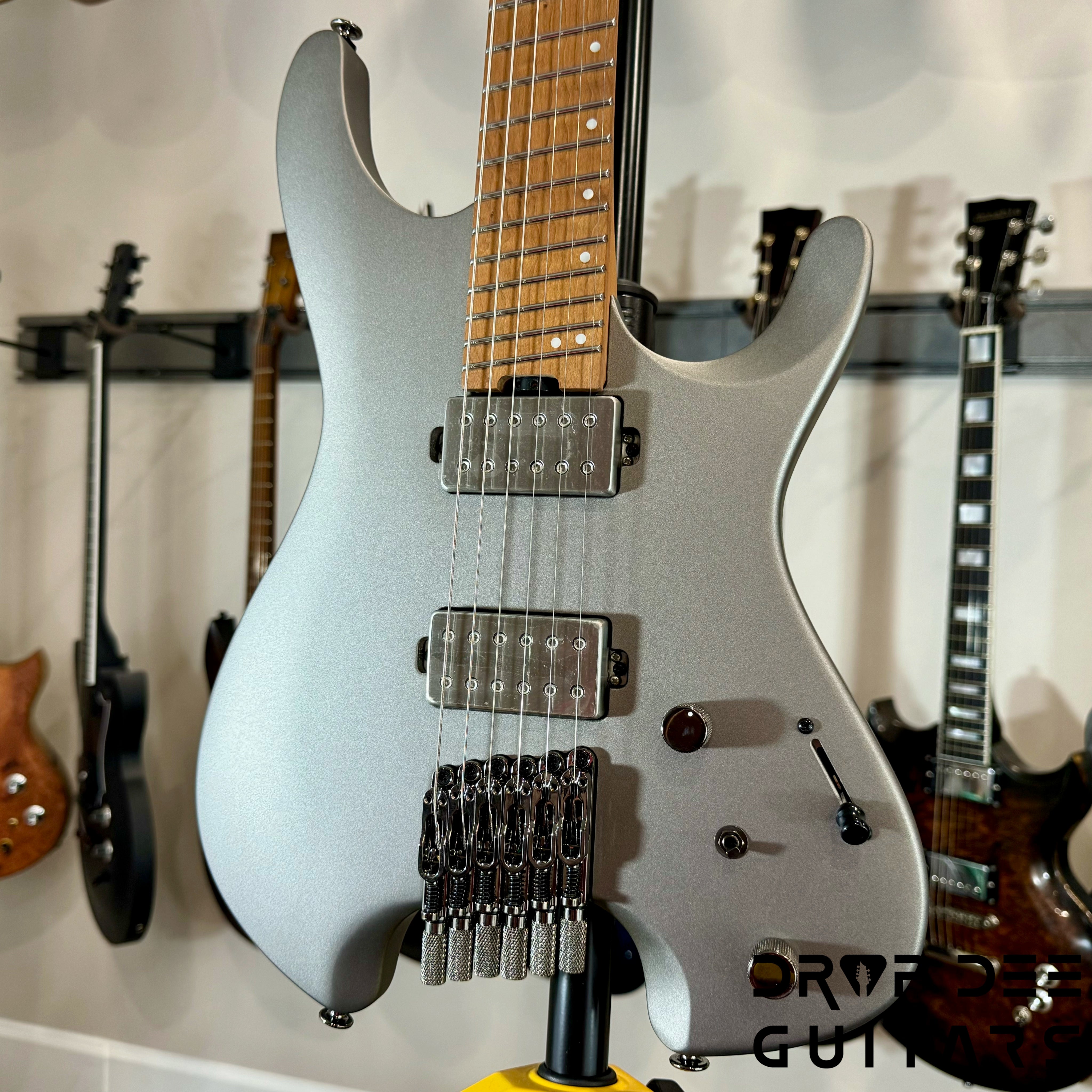 Ibanez Quest QX52 Headless Electric Guitar w/ Bag - Metallic Gray Matte
