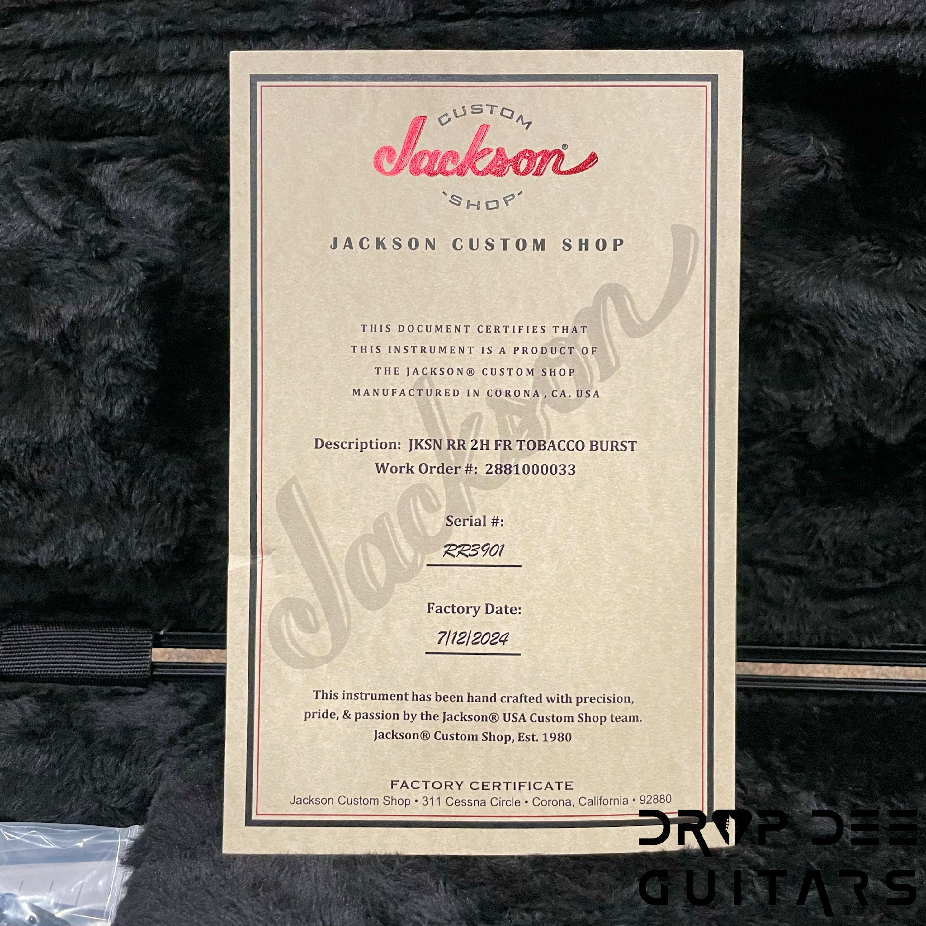 Jackson Custom Shop Randy Rhoads Electric Guitar w/ Case (3901)