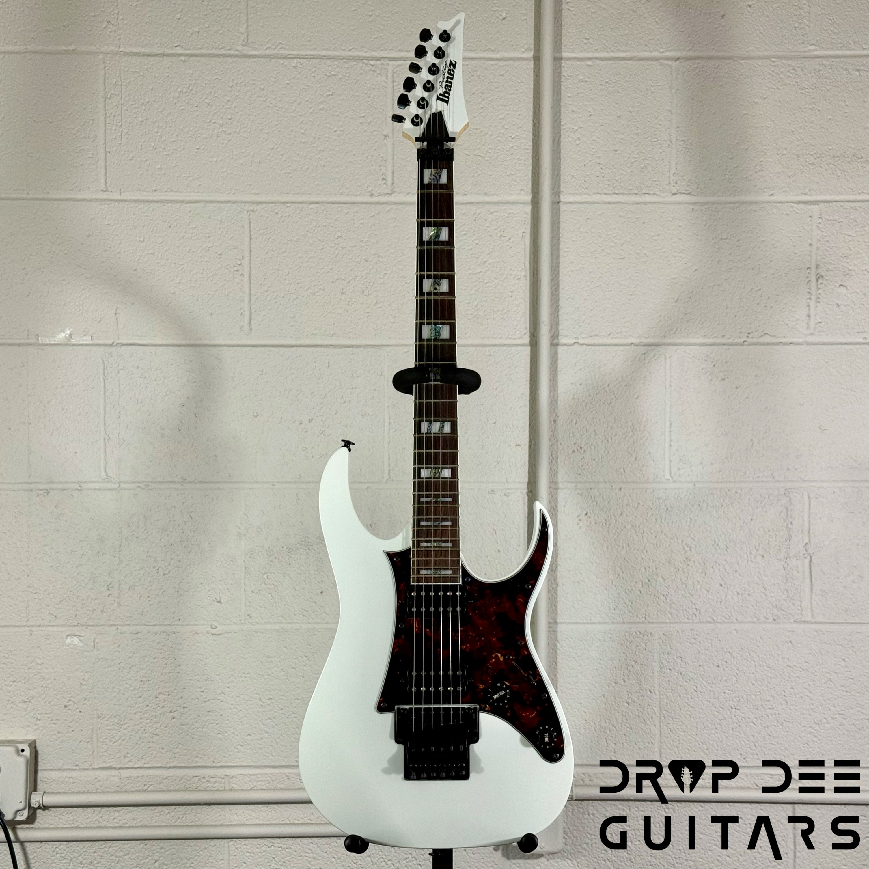 Ibanez Prestige RG653DX Electric Guitar w/ Case - White Flat