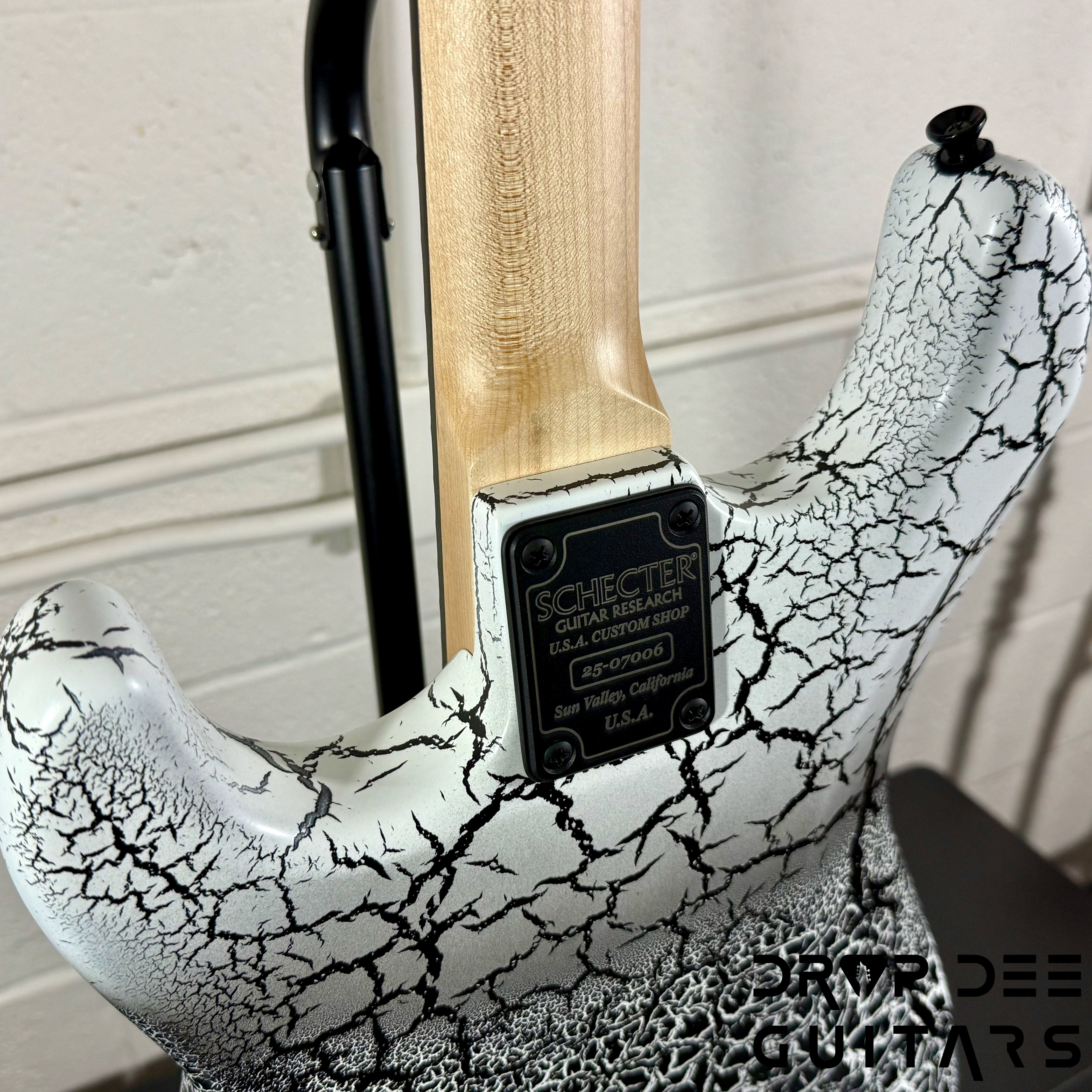 Schecter USA Custom Shop John Browne Signature Zenith Electric Guitar w/ Case - Fracture White