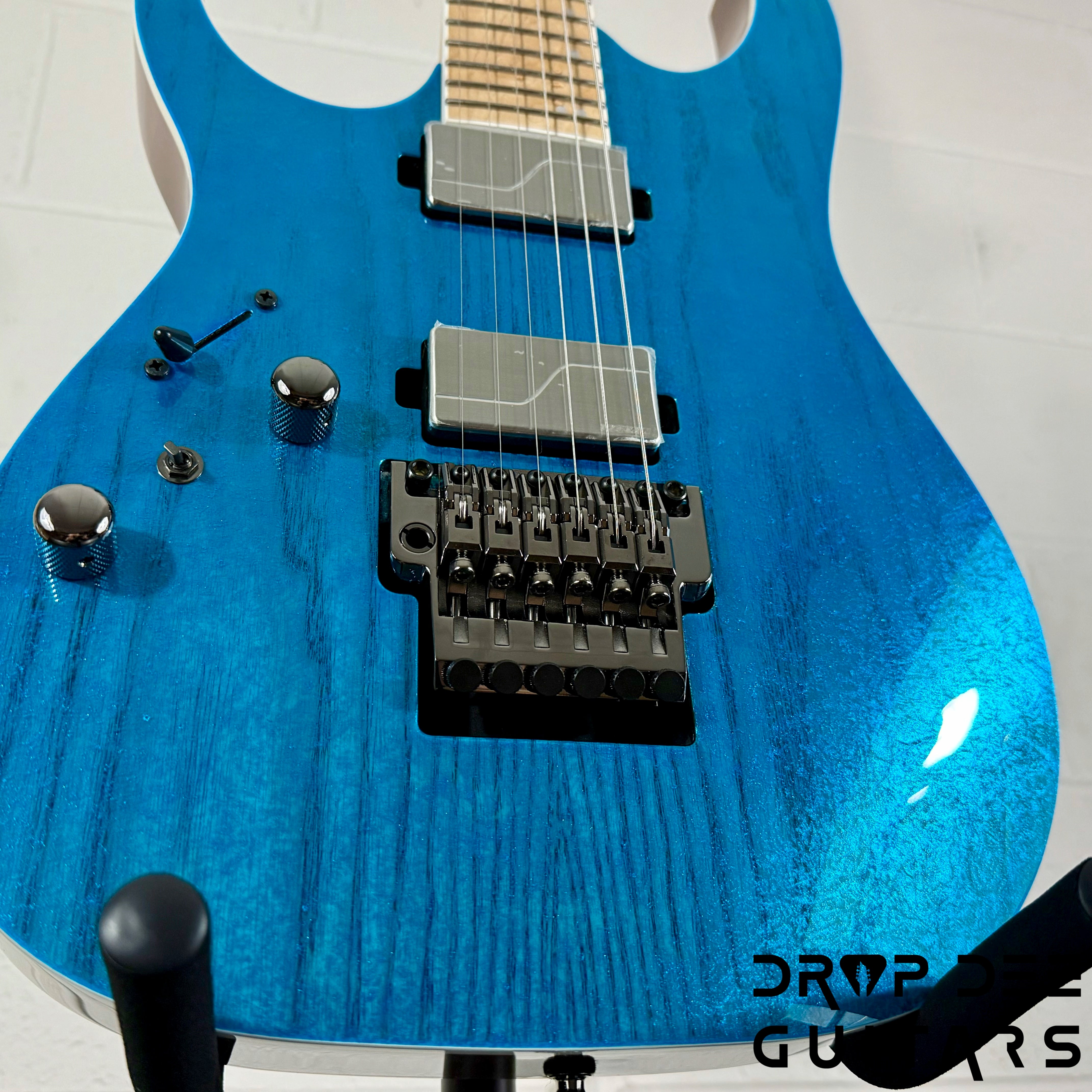 Ibanez Prestige RG5120ML Left-Handed Electric Guitar w/ Case - Frozen Ocean