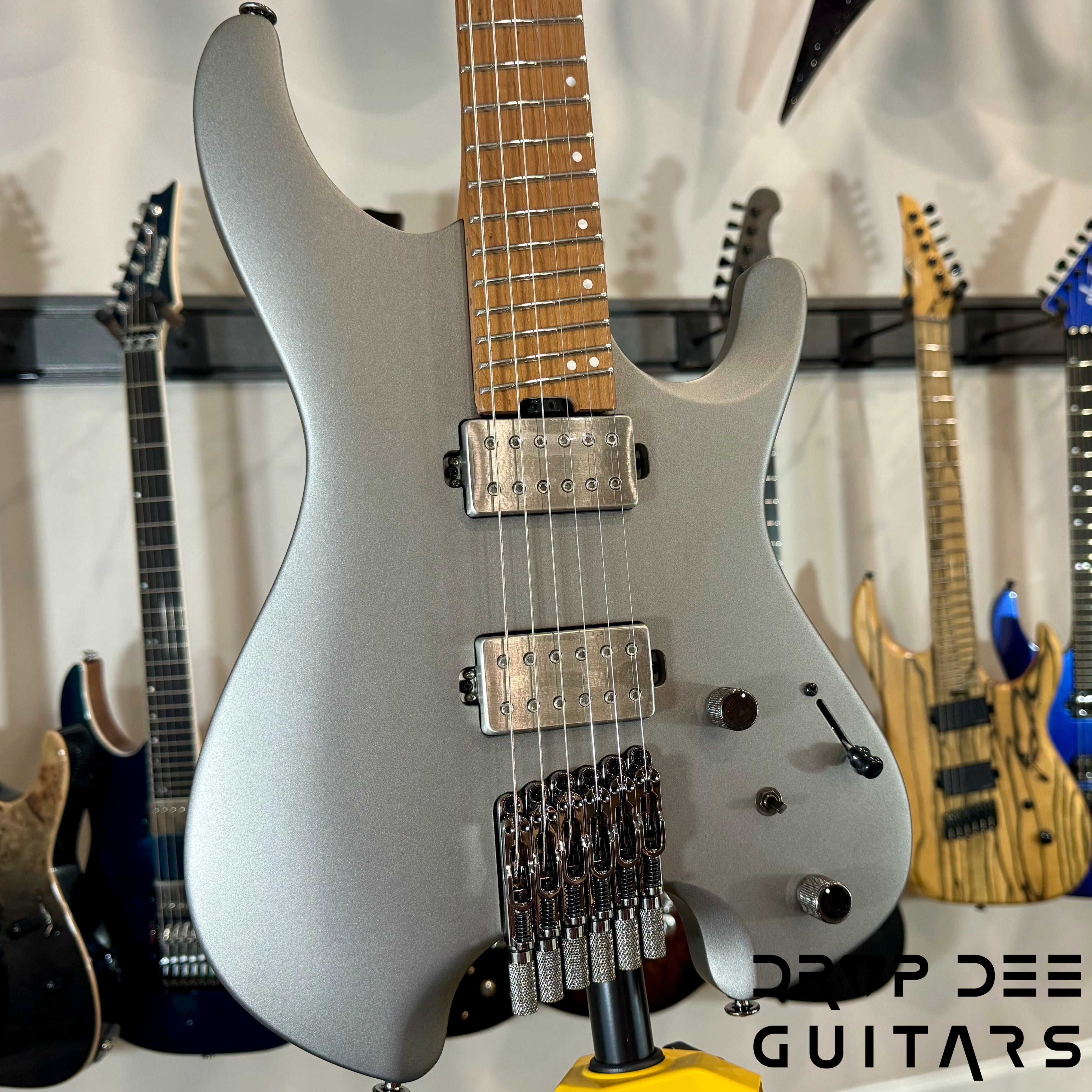 Ibanez Quest QX52 Headless Electric Guitar w/ Bag - Metallic Gray Matte
