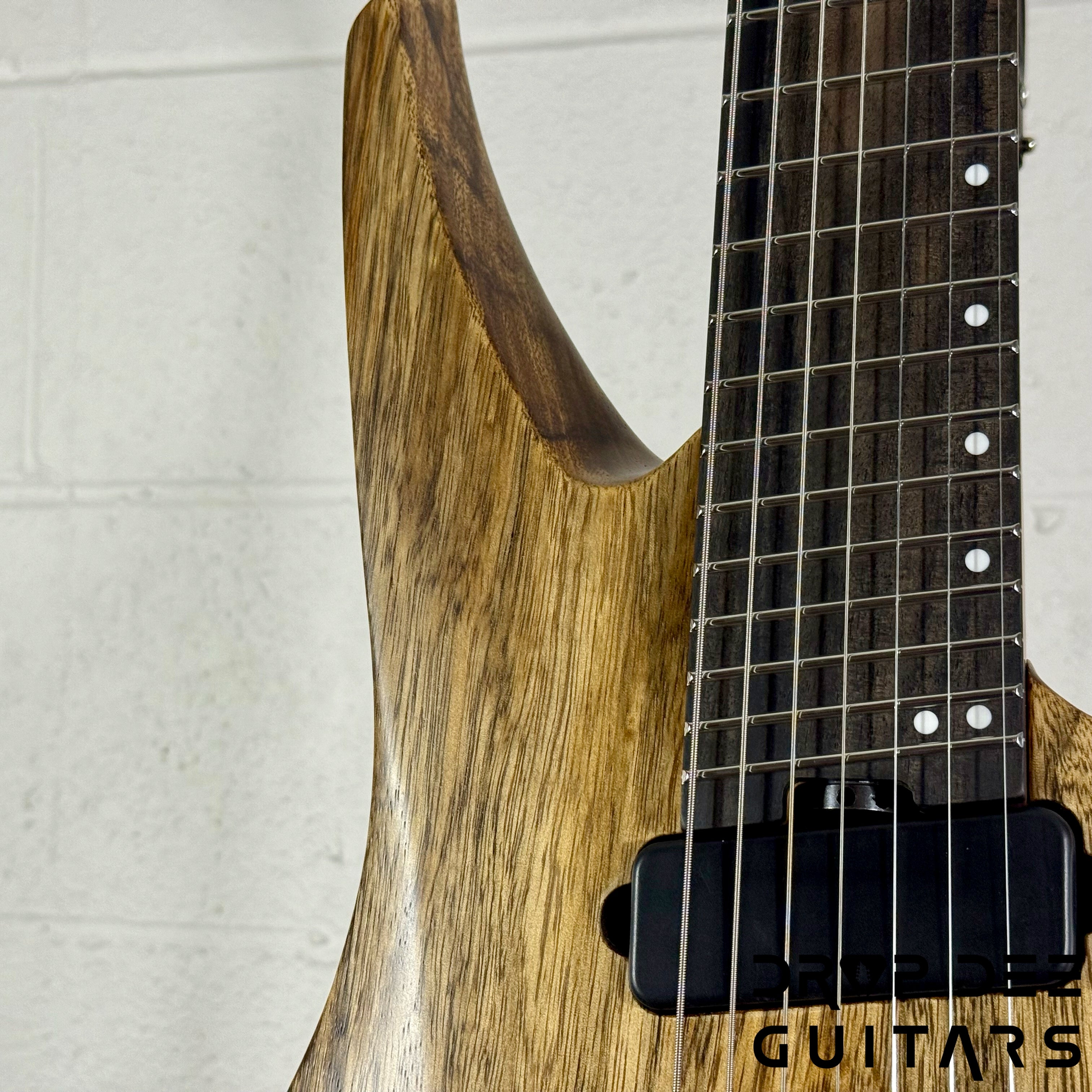 Ernie Ball Music Man Kaizen 7 Multiscale 7-String Electric Guitar w/ Case - Black Limba