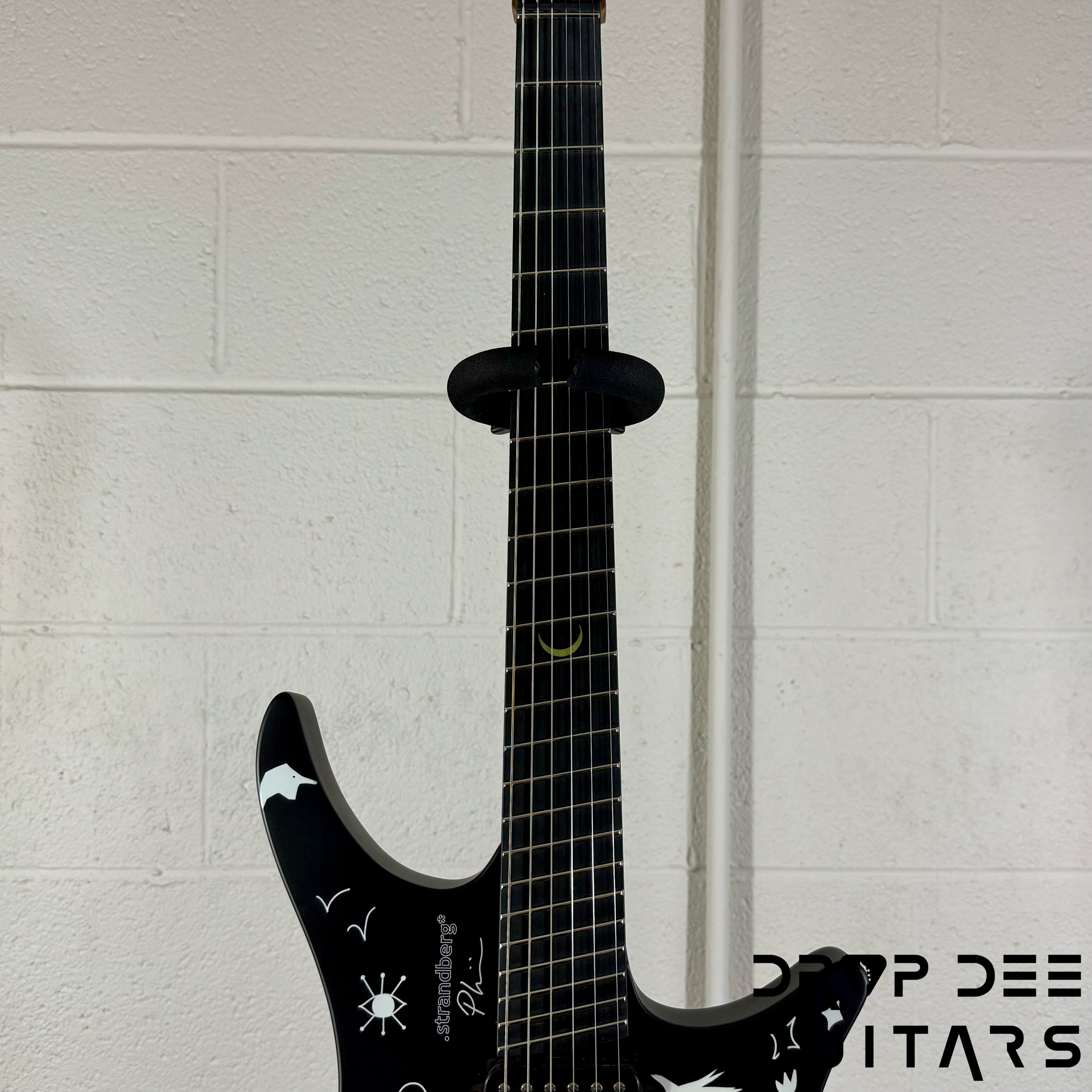 Strandberg Boden Standard NX 6 Plini Edition Mirage Multiscale Headless Electric Guitar w/ Bag - Black Granite Satin Acrylic with custom Plini Mirage glow-in-the-dark graphics