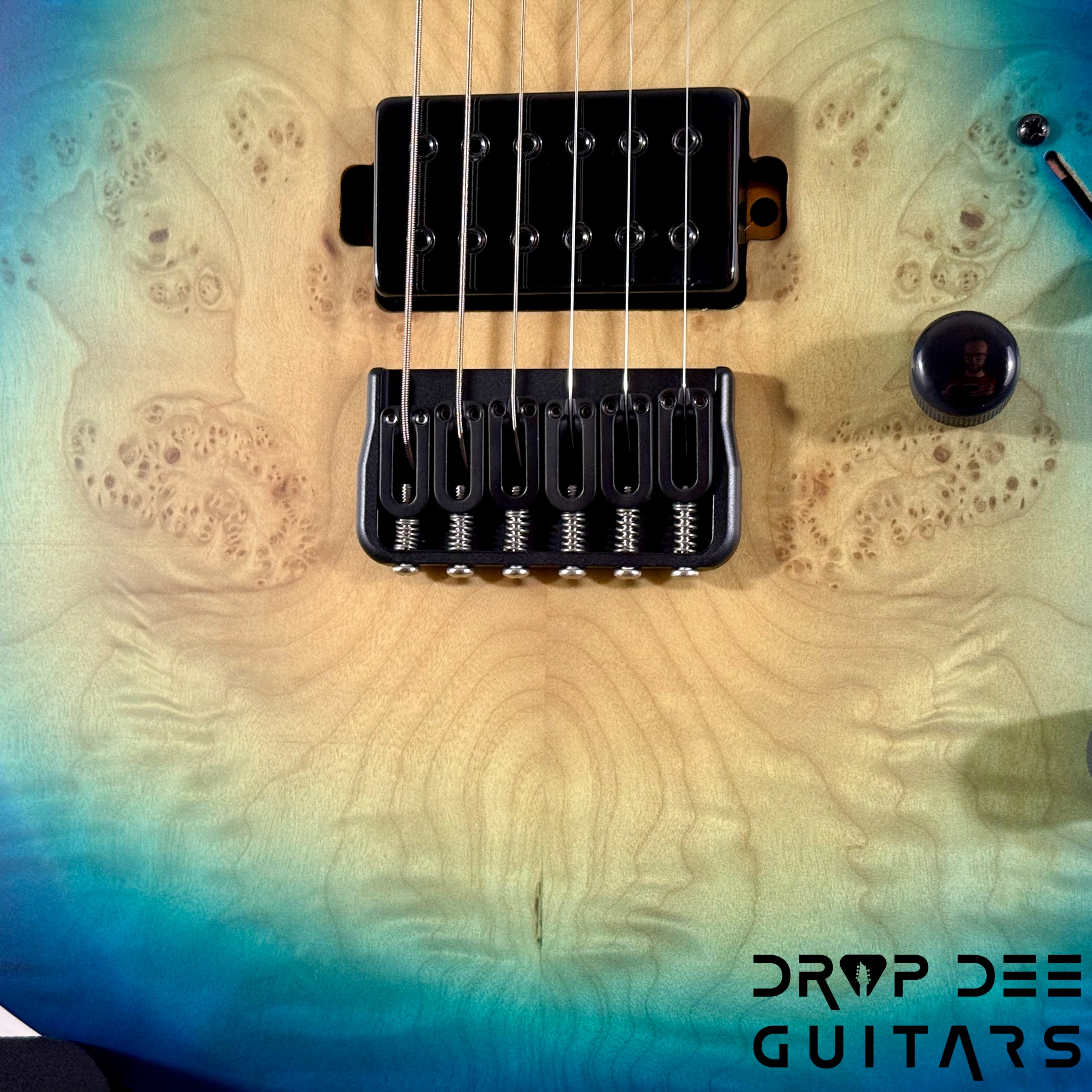 Balaguer DDG Exclusive Run Diablo Baritone Electric Guitar w/ Bag (1062) - Island Burst