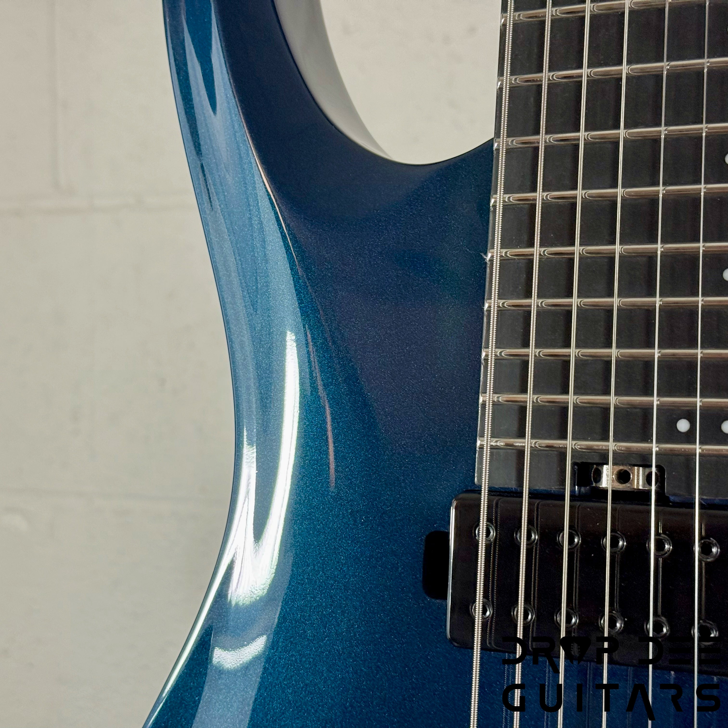 Balaguer Select Series Diablo Baritone 7 7-String Electric Guitar w/ Bag - Gloss Metallic Blueberry