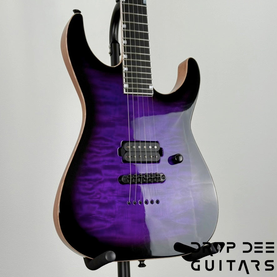 ESP USA M-I NTB NT Electric Guitar w/ Case - Dark Purple Sunburst