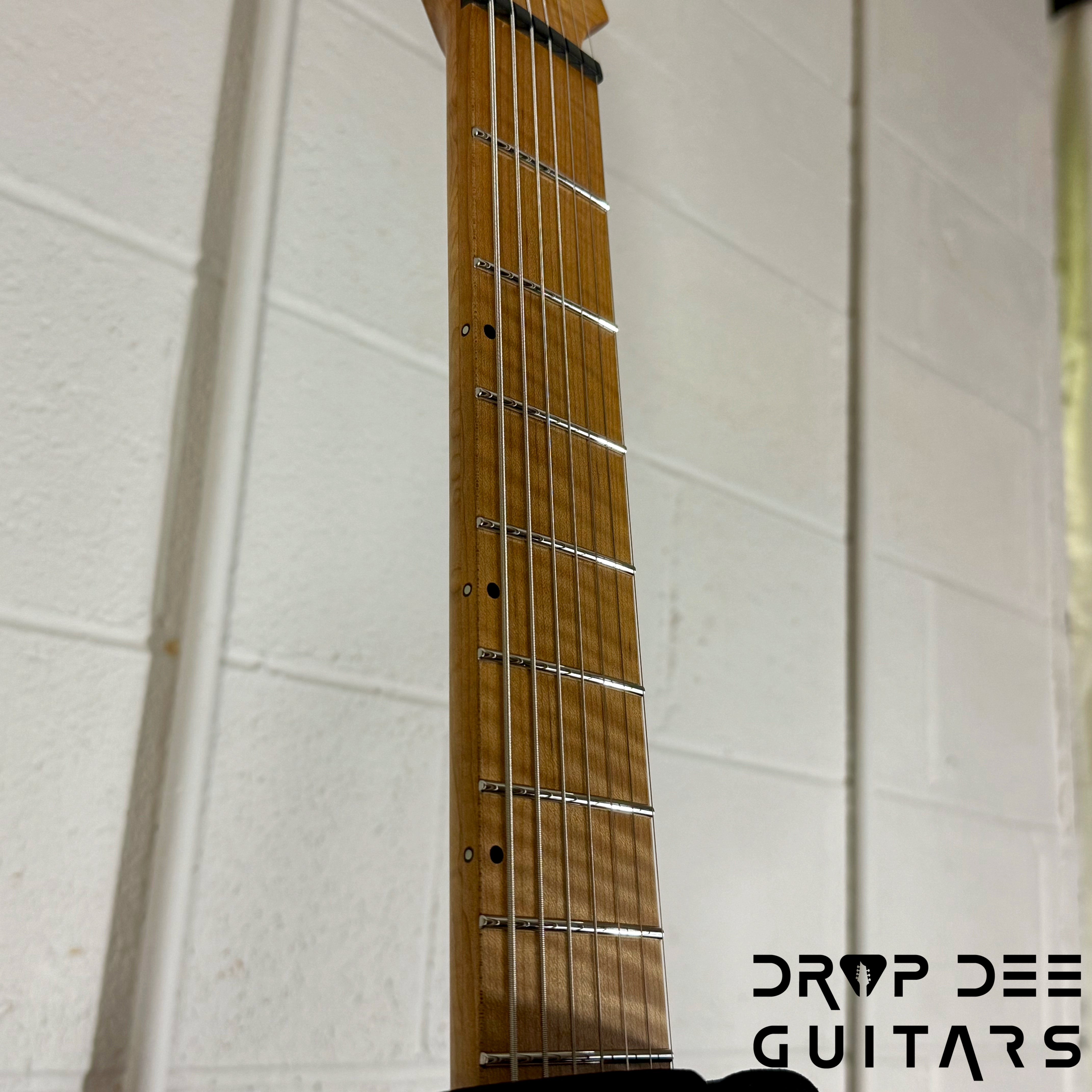 Balaguer USA Series Seraph Modern 7 Baritone 7-String Electric Guitar w/ Case (824) - Gloss Metallic Rose Gold