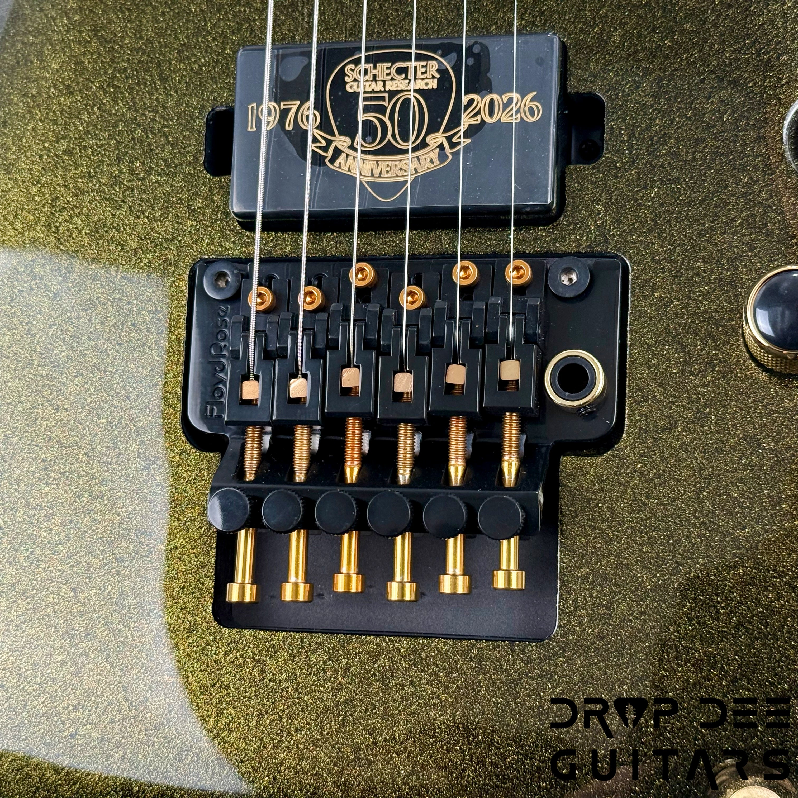 Schecter Diamond Series 50th Anniversary C-1 FR-S Electric Guitar - 50th Gold Burst