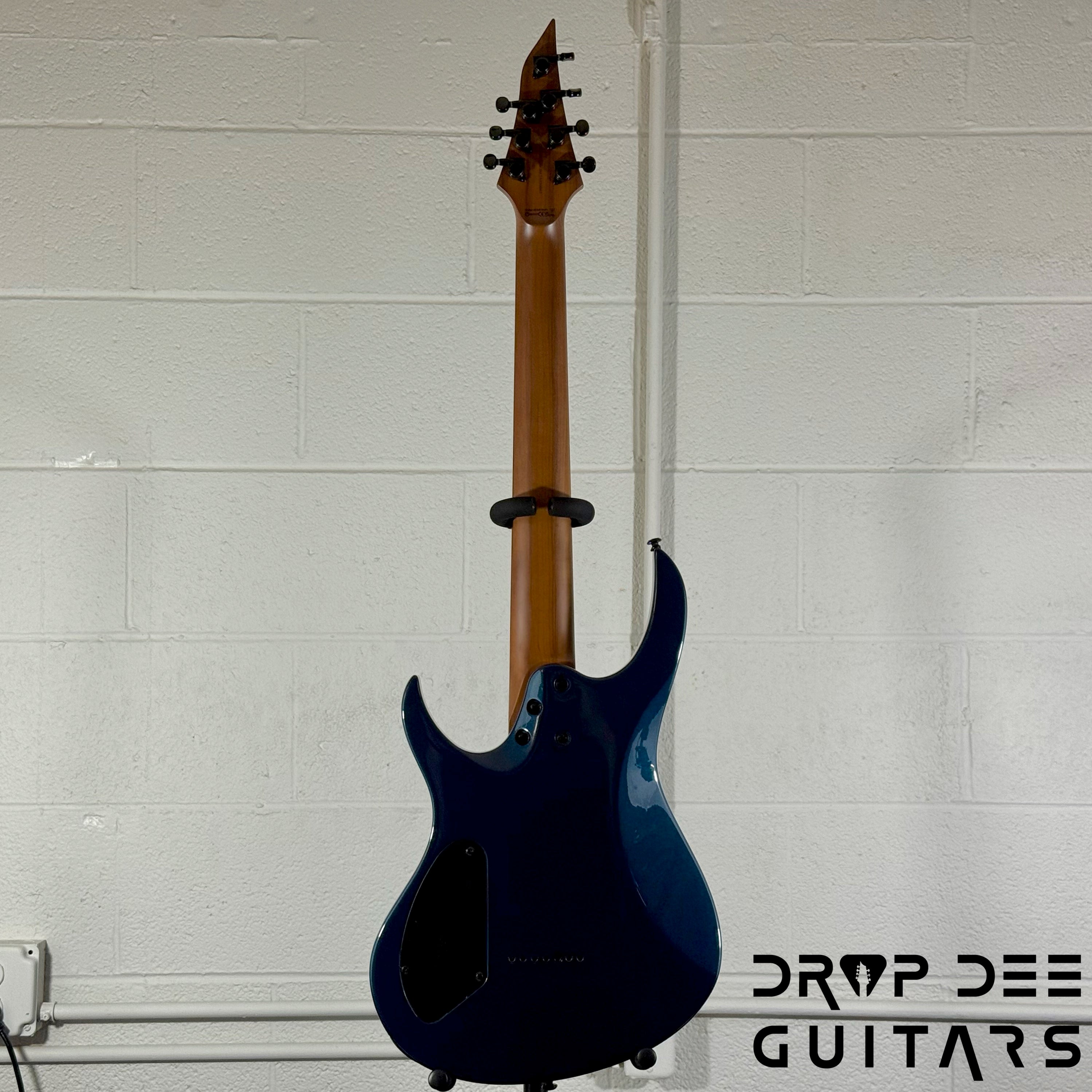 Balaguer Select Series Diablo Baritone 7 7-String Electric Guitar w/ Bag - Gloss Metallic Blueberry