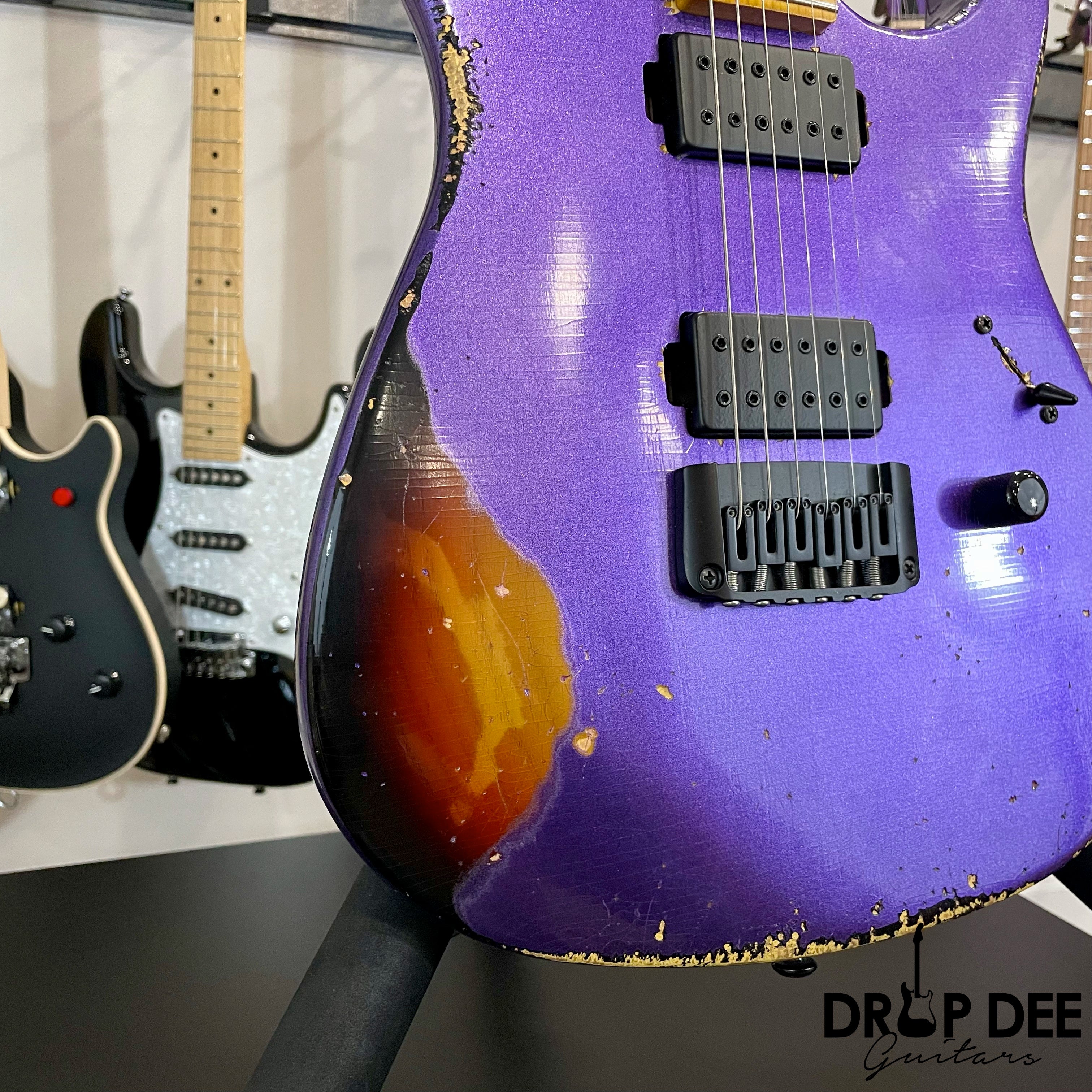 Balaguer Toro USA Heritage Electric Guitar w/ Case - Metallic Purple over Sunburst