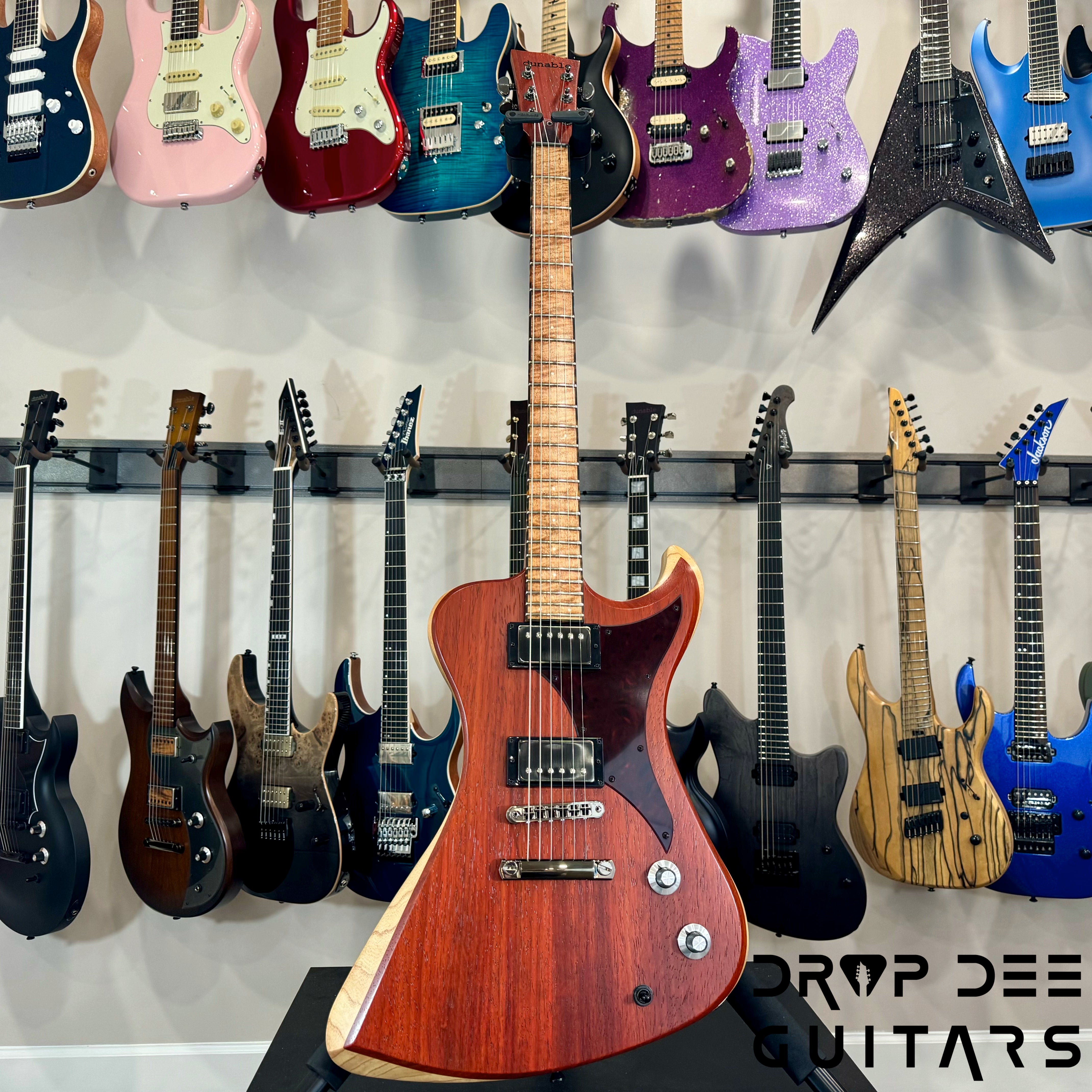 Dunable USA Custom Shop R2 Baritone Electric Guitar w/ Case - Light Reddish Brown