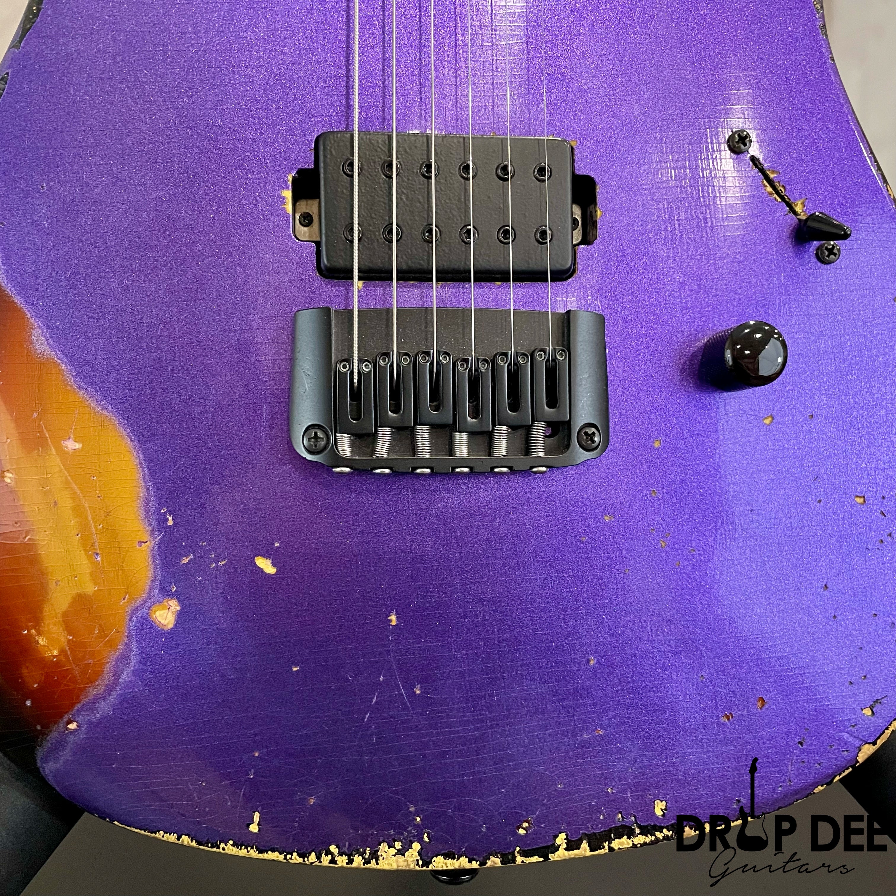 Balaguer Toro USA Heritage Electric Guitar w/ Case - Metallic Purple over Sunburst