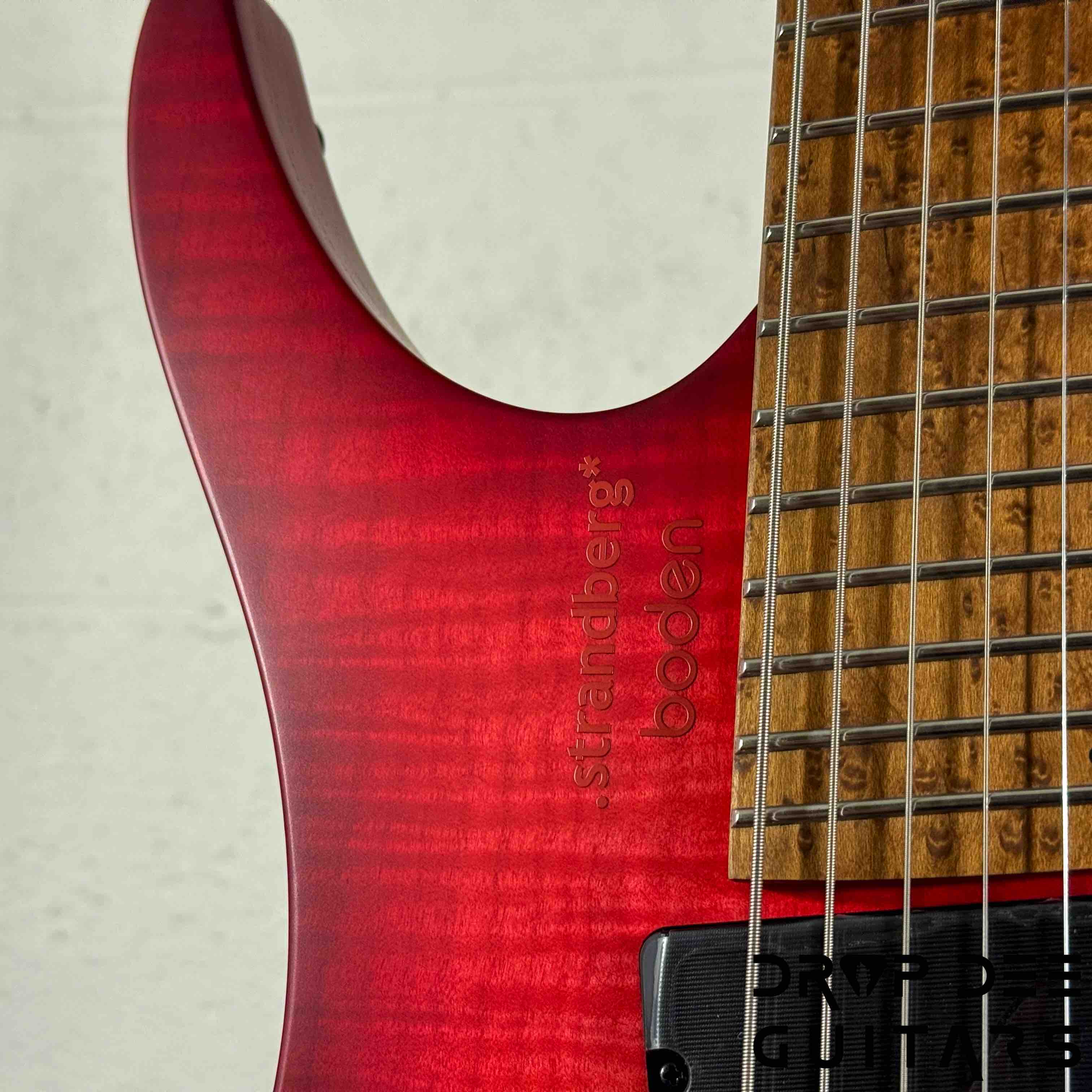Strandberg Boden Original N2.7 7-String Multiscale Headless Electric Guitar w/ Bag - Sunset Coral Burst Satin