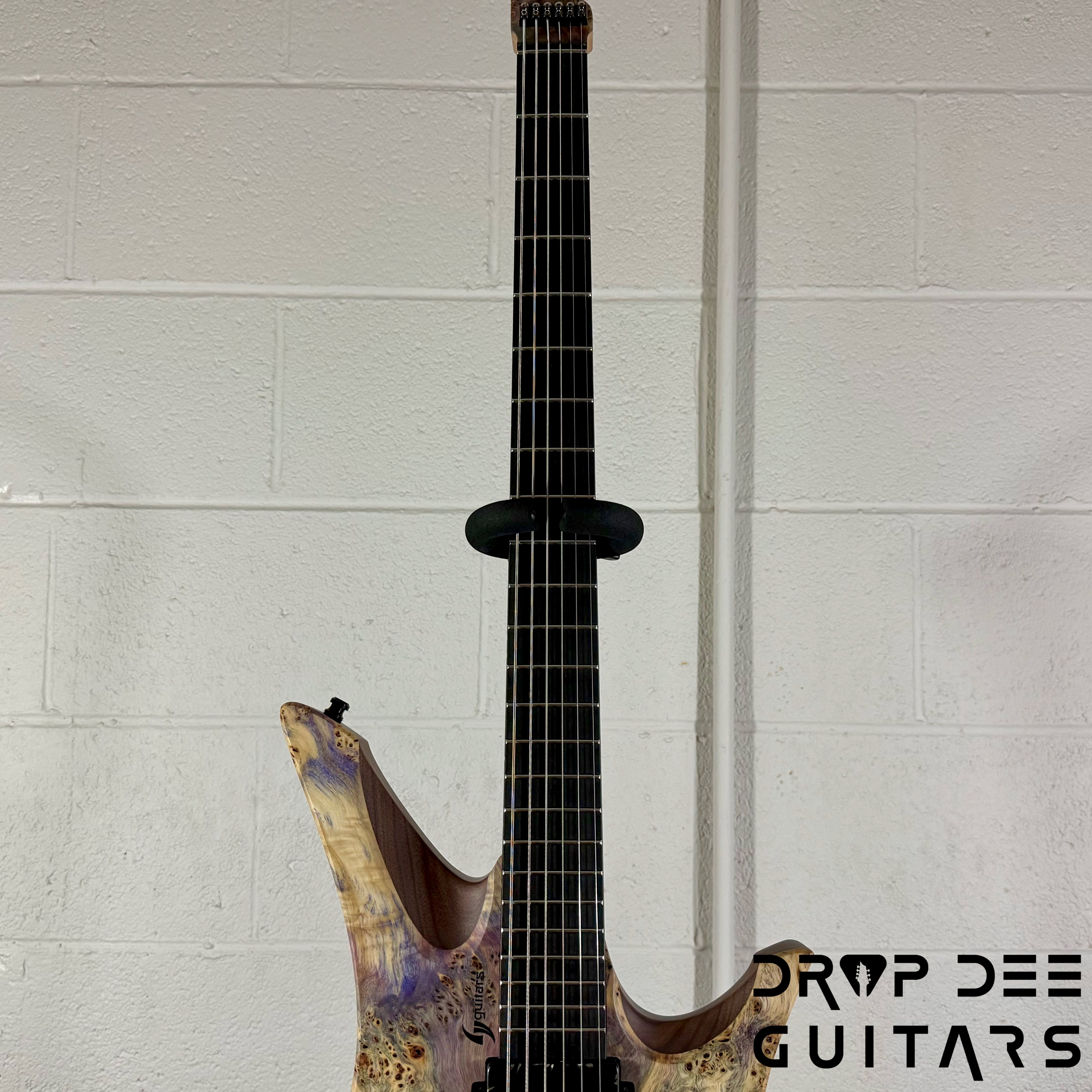 GV Guitars Syrius Headless Baritone Electric Guitar w/ Case - Natural