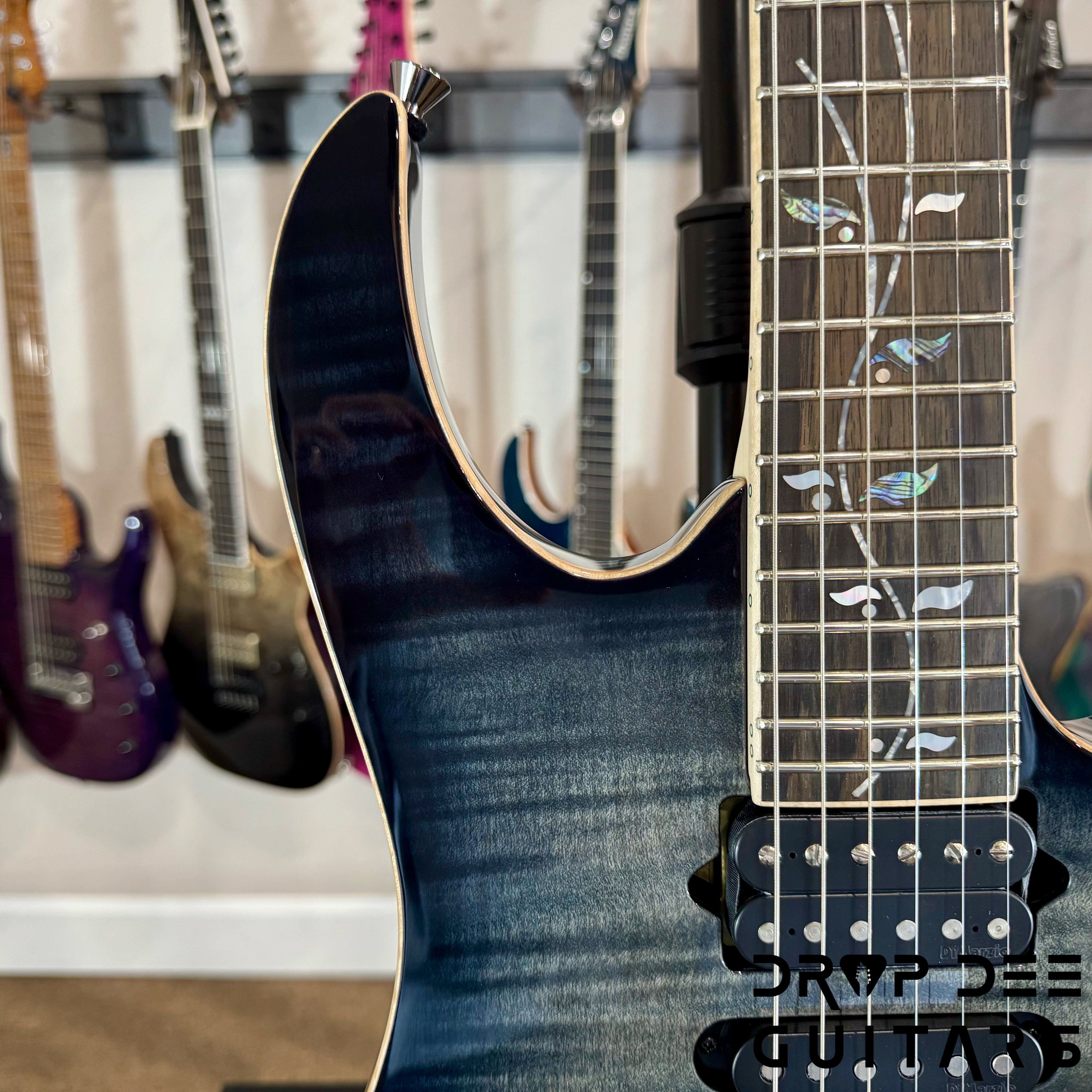 Ibanez J Custom RG8570 Electric Guitar w/ Case - Black Rutile