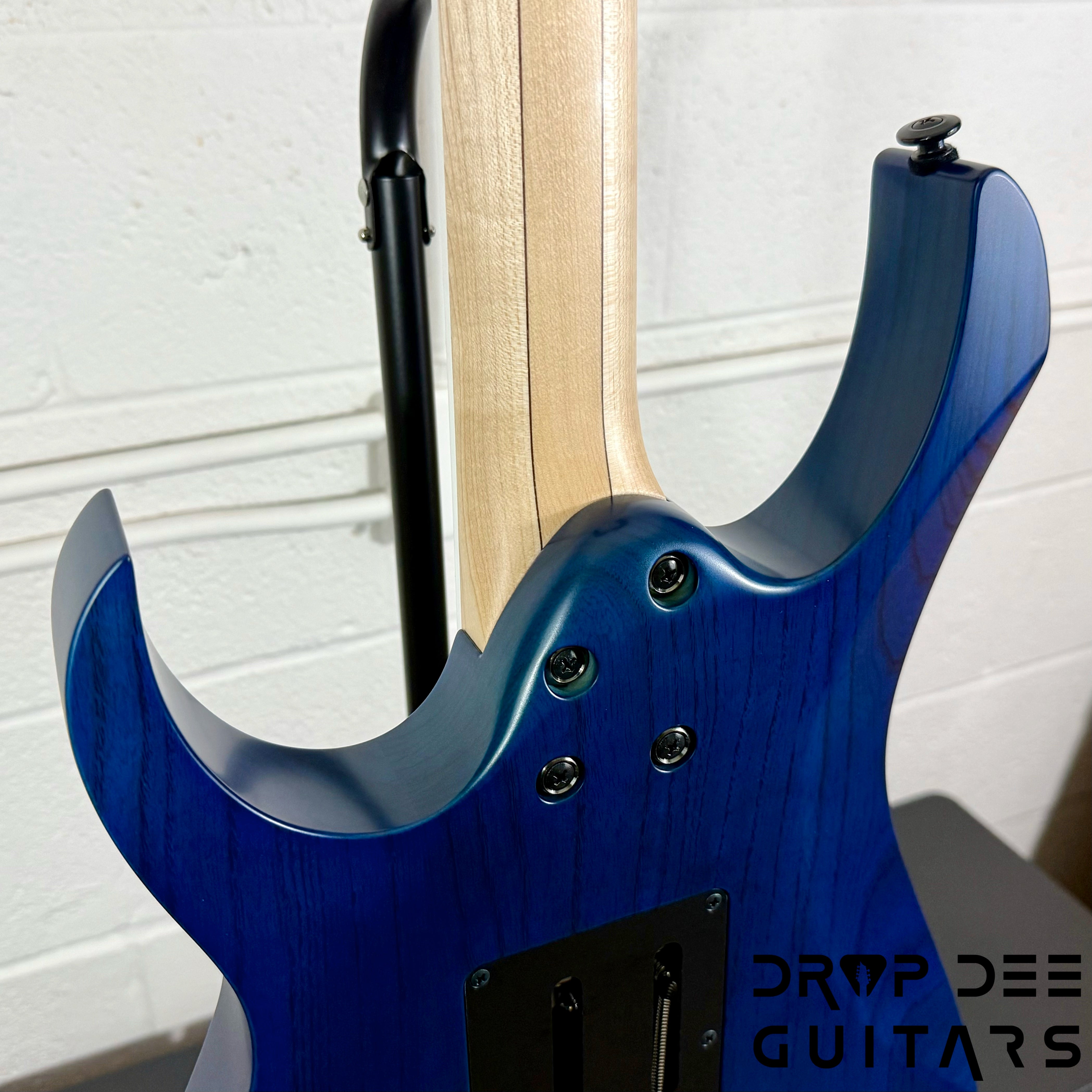 Ibanez Prestige RG653DX Electric Guitar w/ Case - Transparent Deep Blue Flat