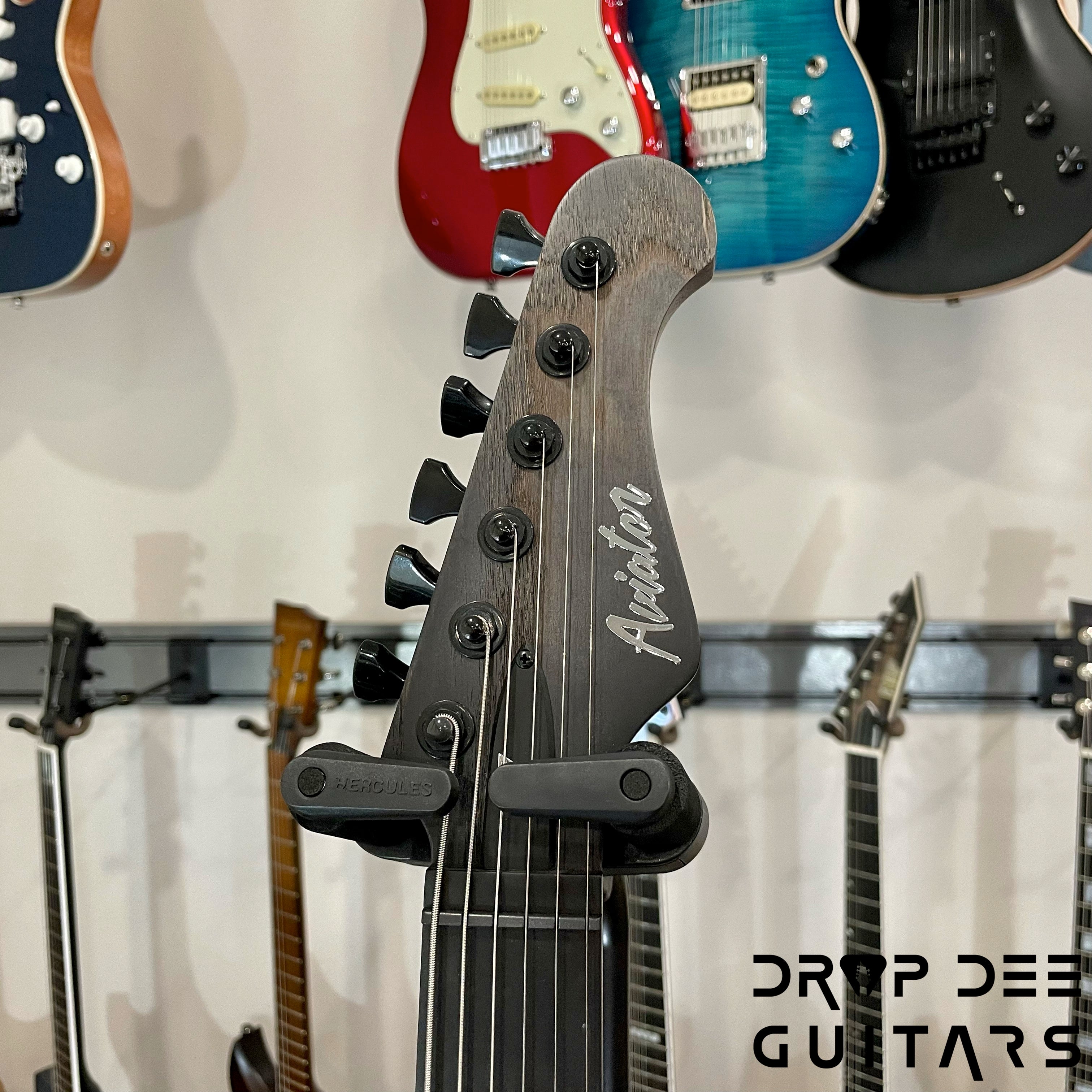 Aviator Maverick 6 Baritone Evertune Pilot Edition Electric Guitar w/ Case