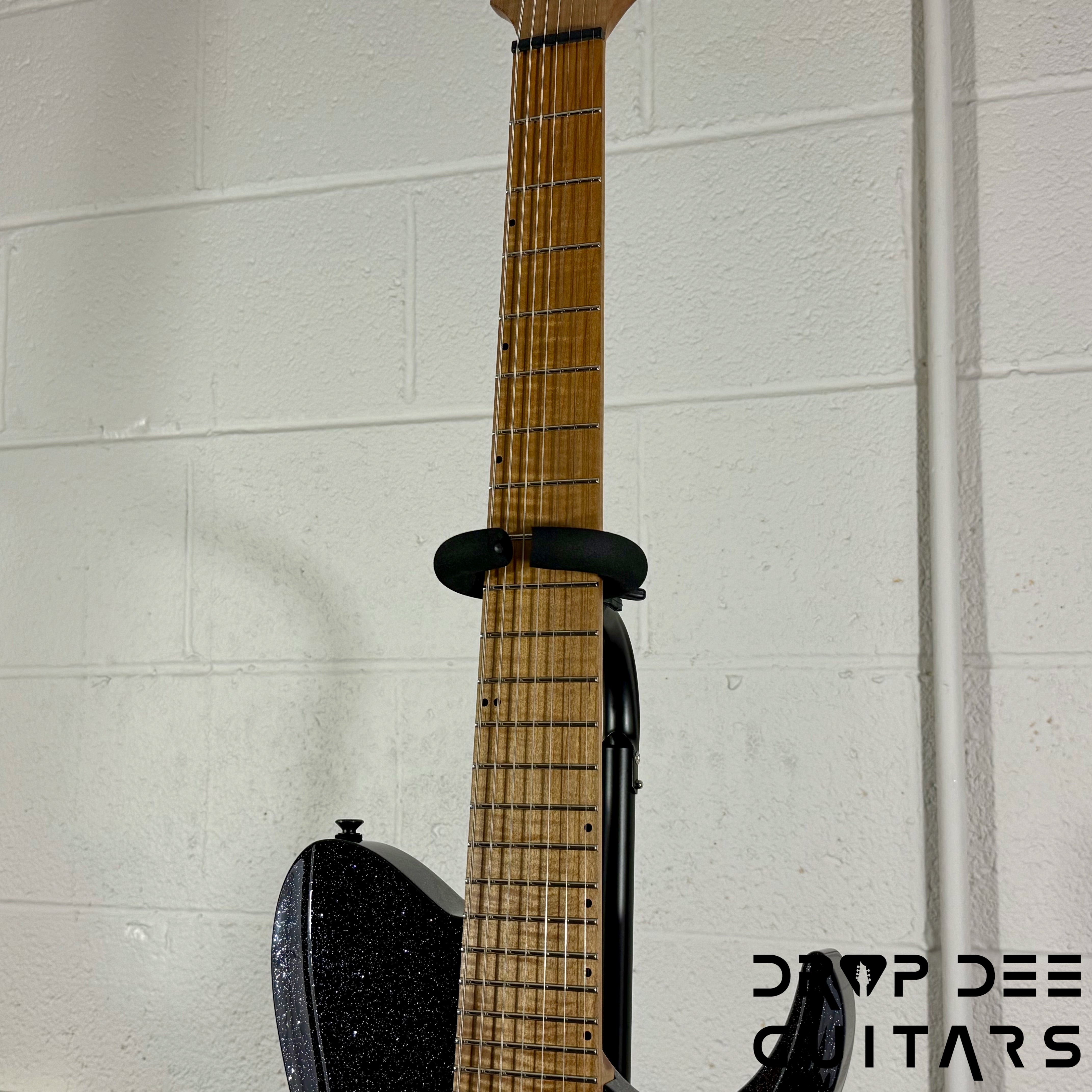 Balaguer USA Series Seraph Modern 7 Baritone 7-String Electric Guitar w/ Case (1024) - Gloss Metallic Black