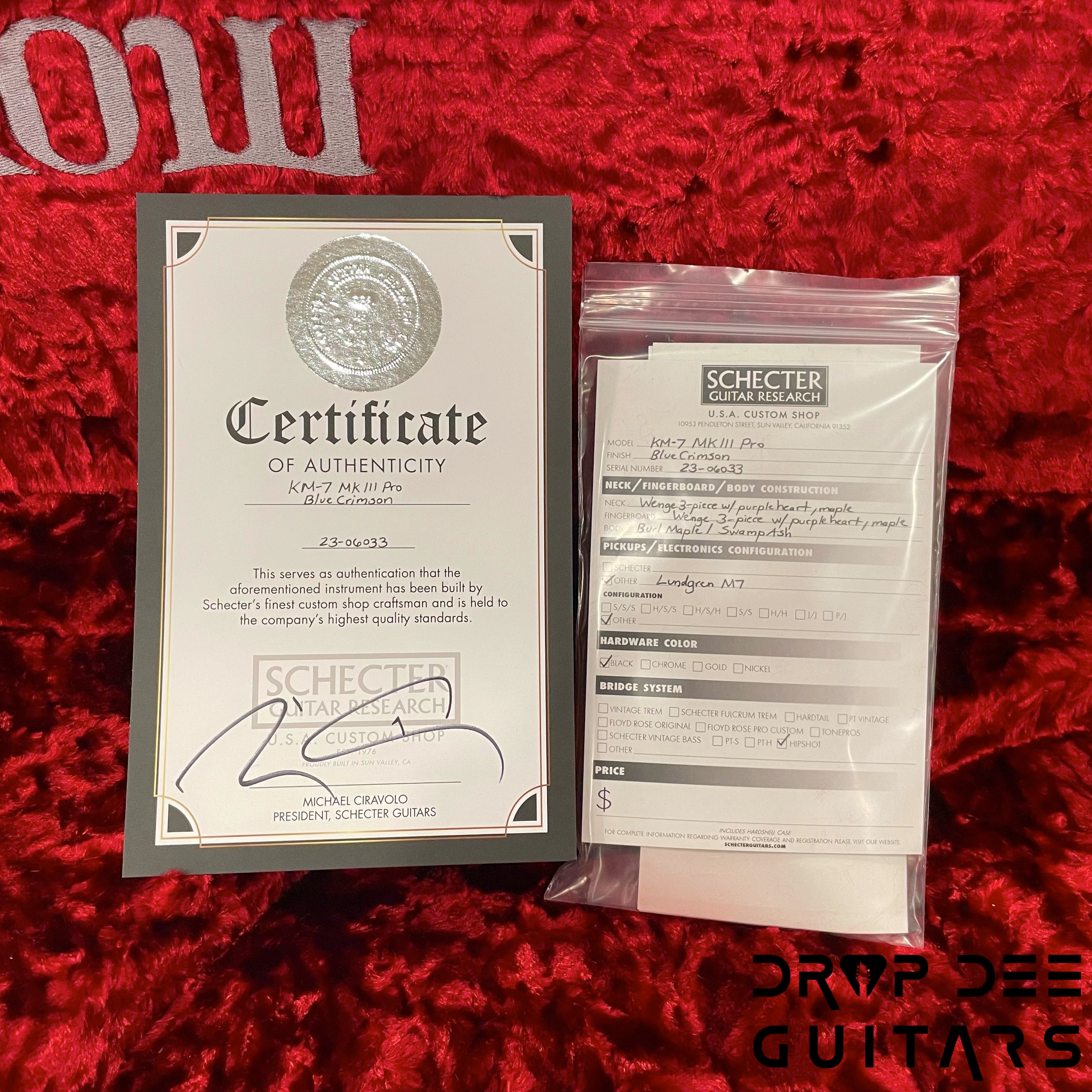 Schecter Keith Merrow KM-7 MK-III Pro USA Signature 7-String Electric Guitar w/ Case