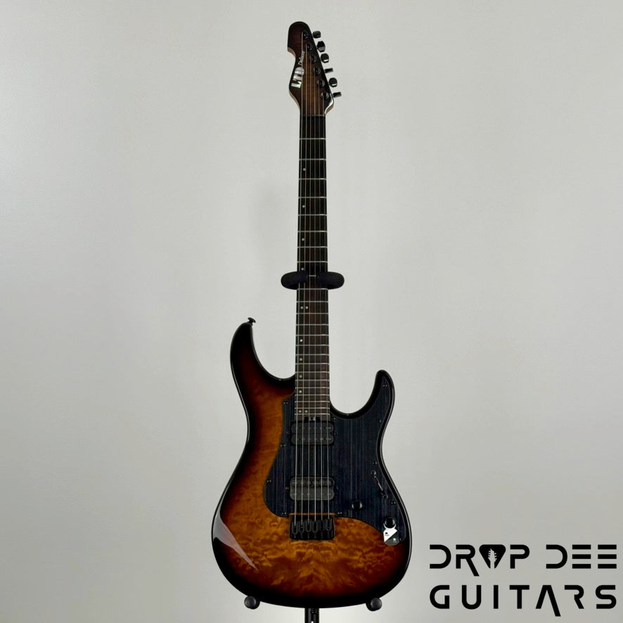 ESP LTD SN-1000HT QM Electric Guitar - Dark Brown Sunburst