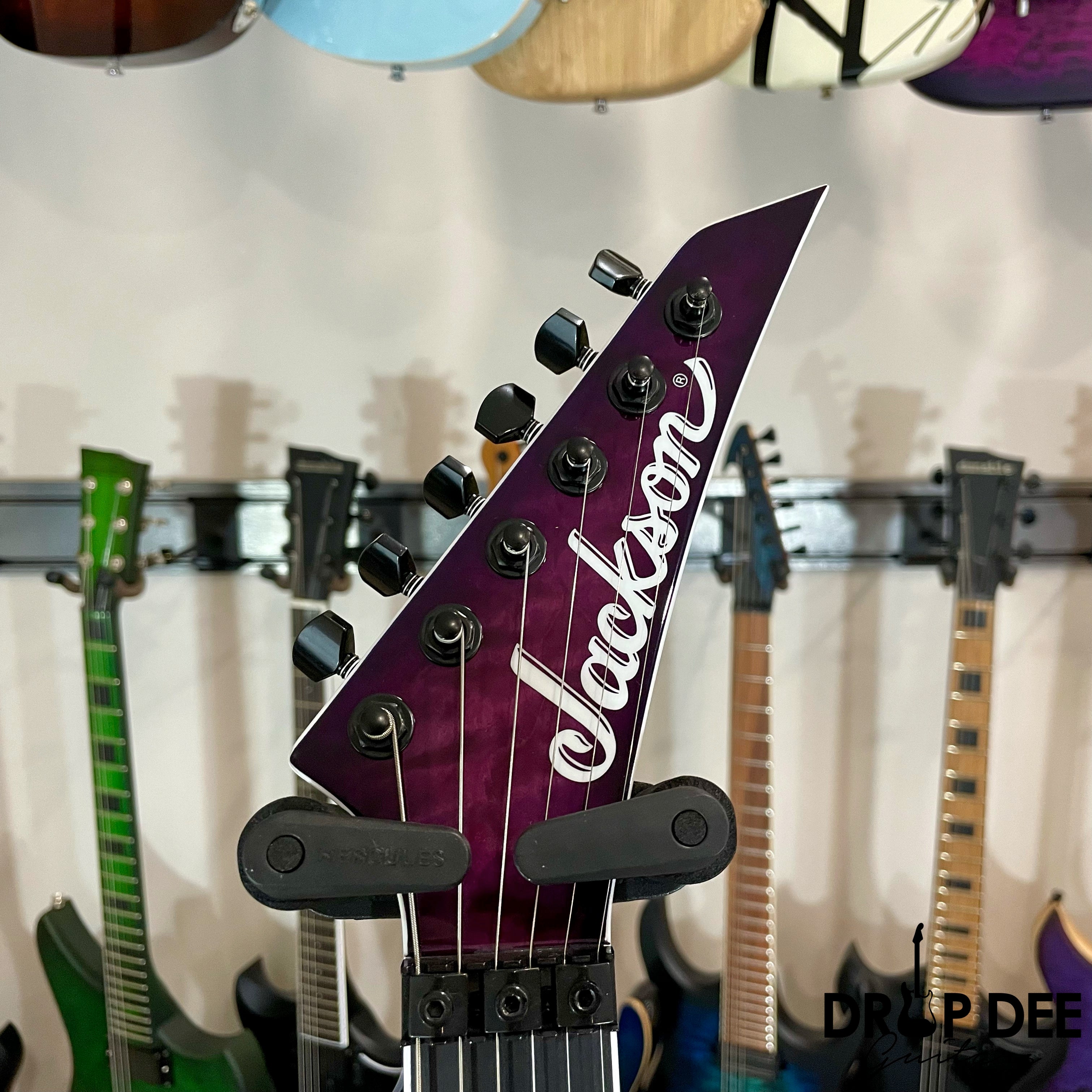 Jackson Pro Plus Series Dinky DKAQ Electric Guitar w/ Bag - Transparent Purple Burst