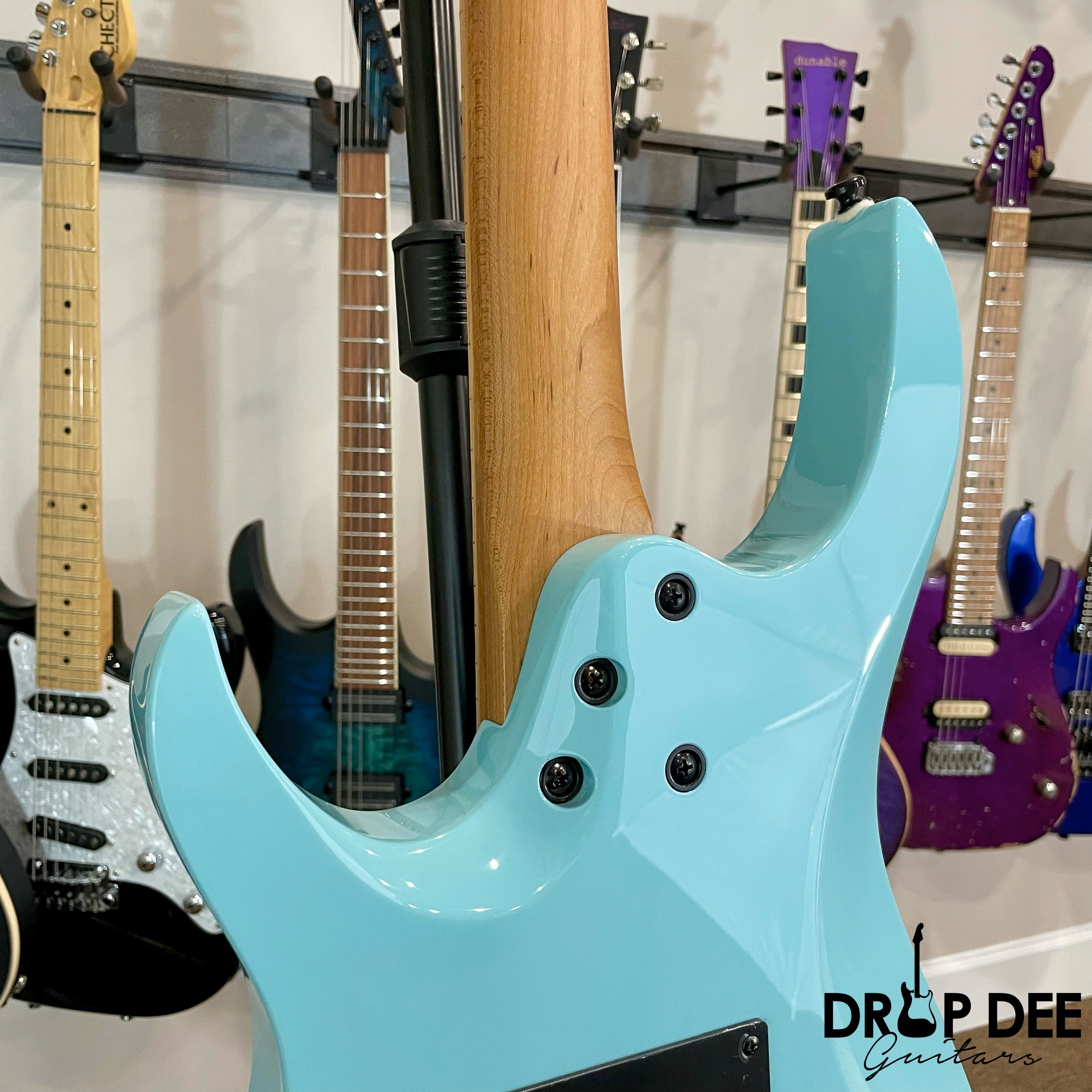 Balaguer Select Series Diablo Retro 27 FR Electric Guitar w/ Bag - Gloss Solid Cerulean Blue