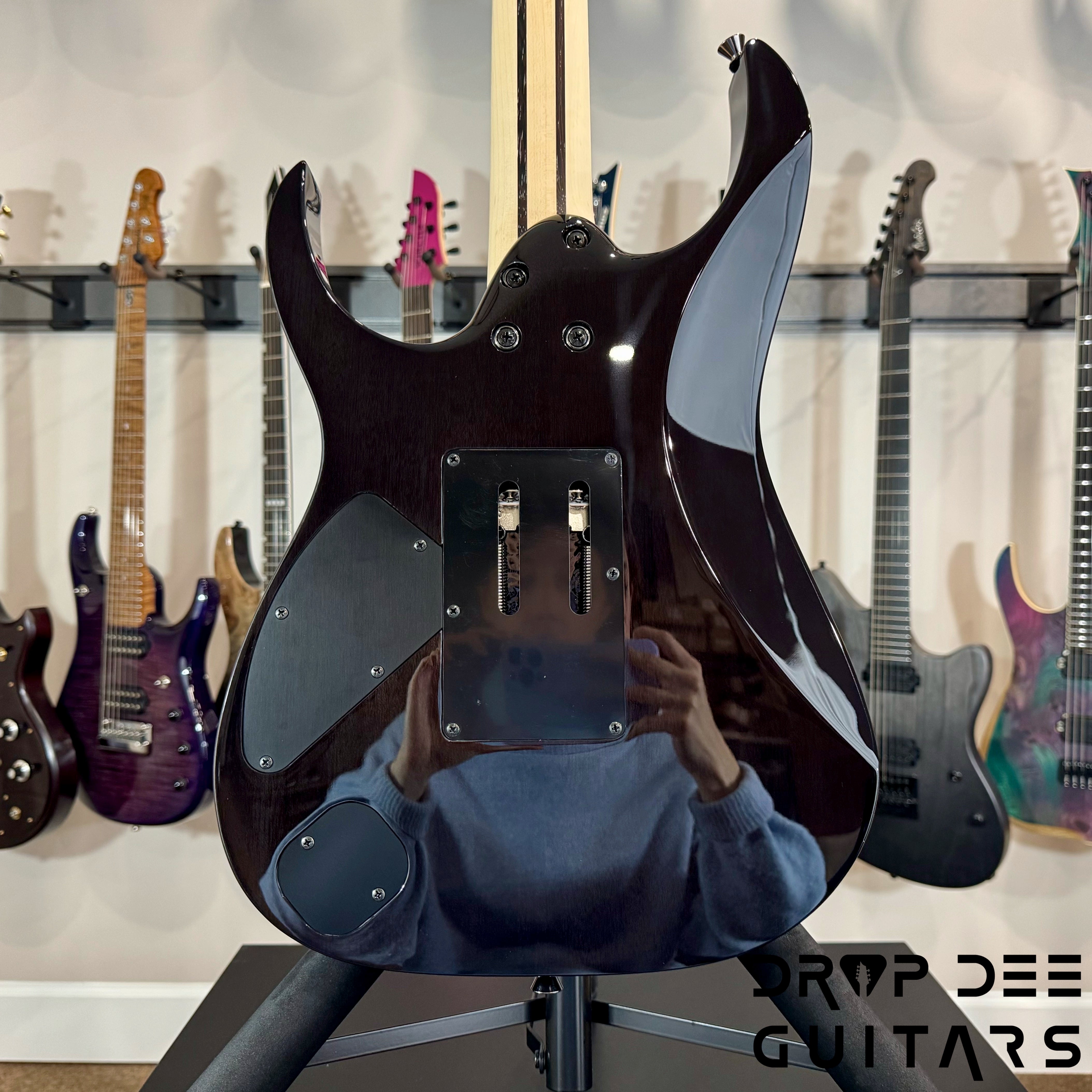 Ibanez J Custom RG8570 Electric Guitar w/ Case - Black Rutile