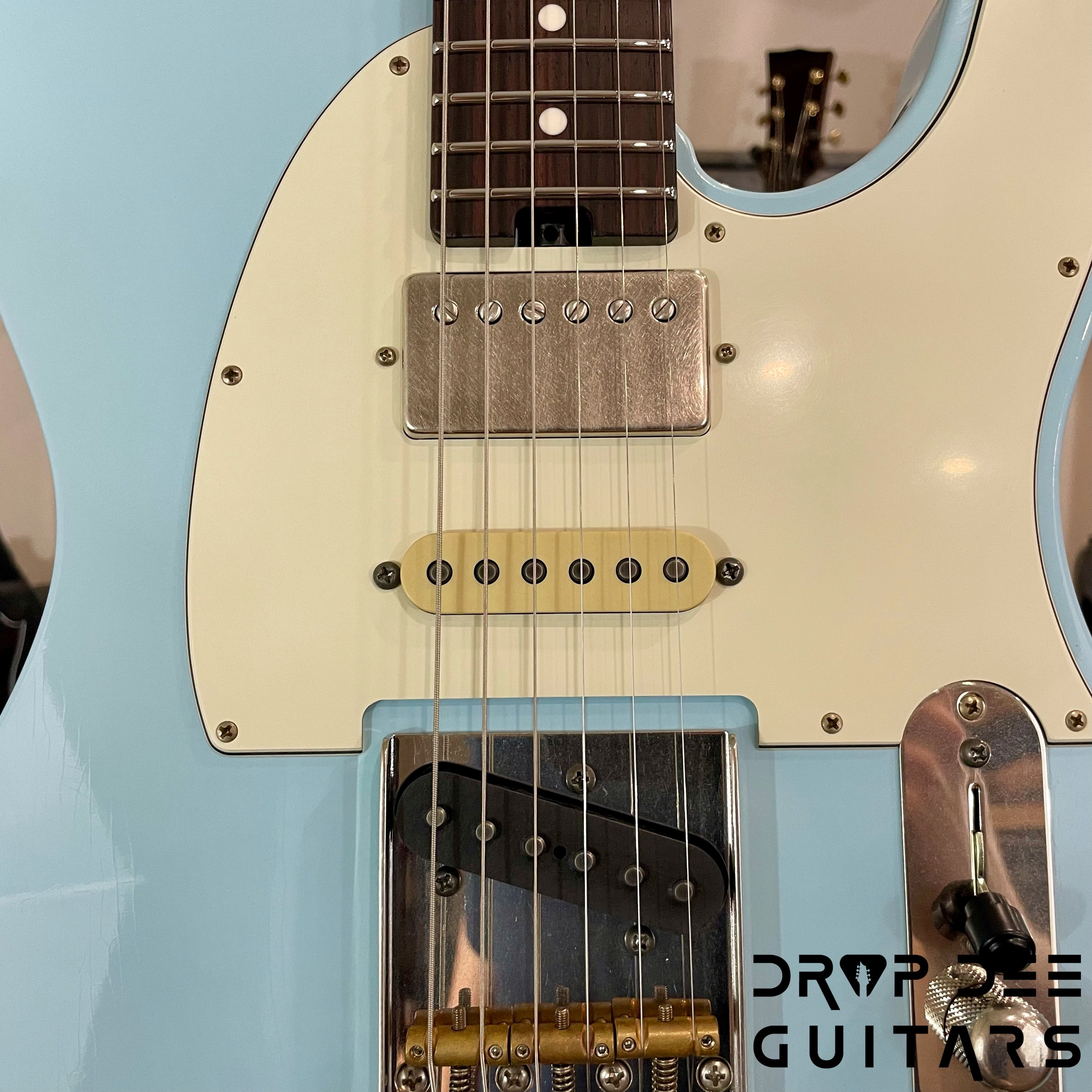 Schecter Custom Shop PT Wembley Studio Electric Guitar w/ Case - Sonic Blue Aged Nitro