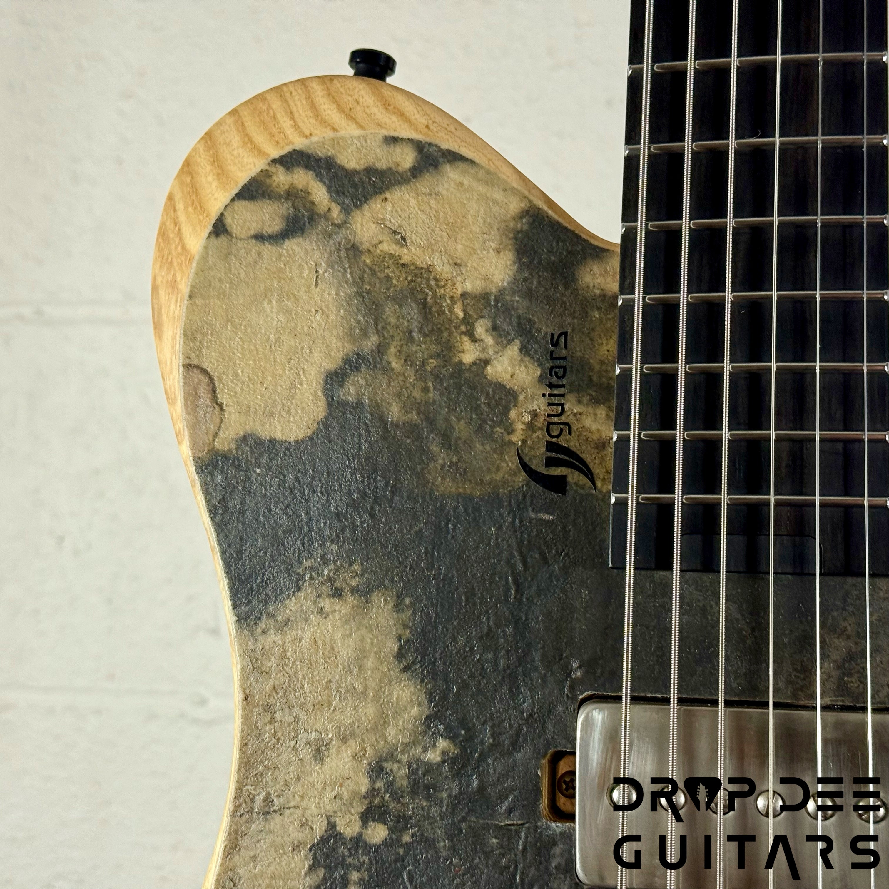 GV Guitars Mercenary Baritone Electric Guitar w/ Case - Stone