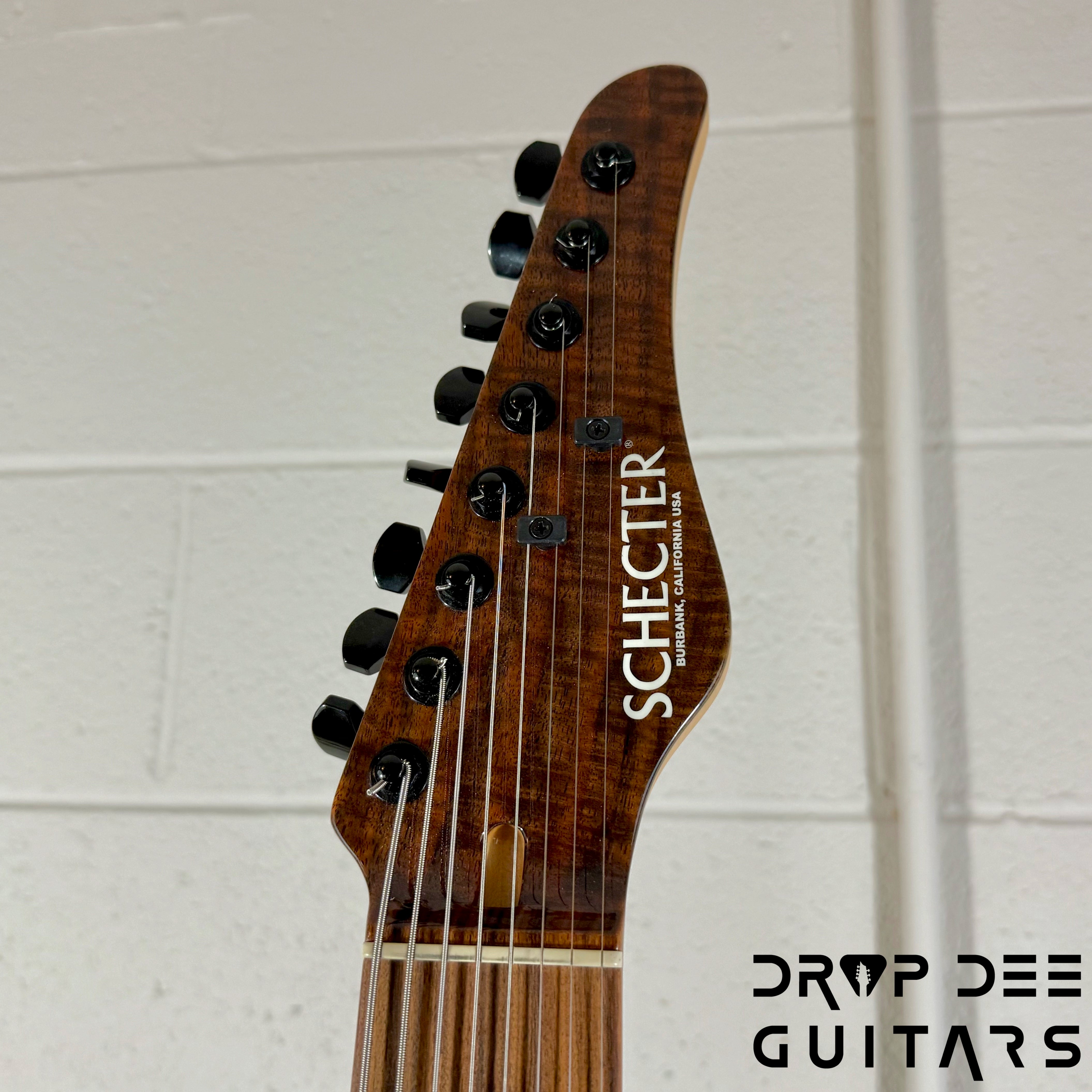 Schecter Custom Shop Masterworks PT CET-8 Baritone 8-String Electric Guitar w/ Case - Koa Natural