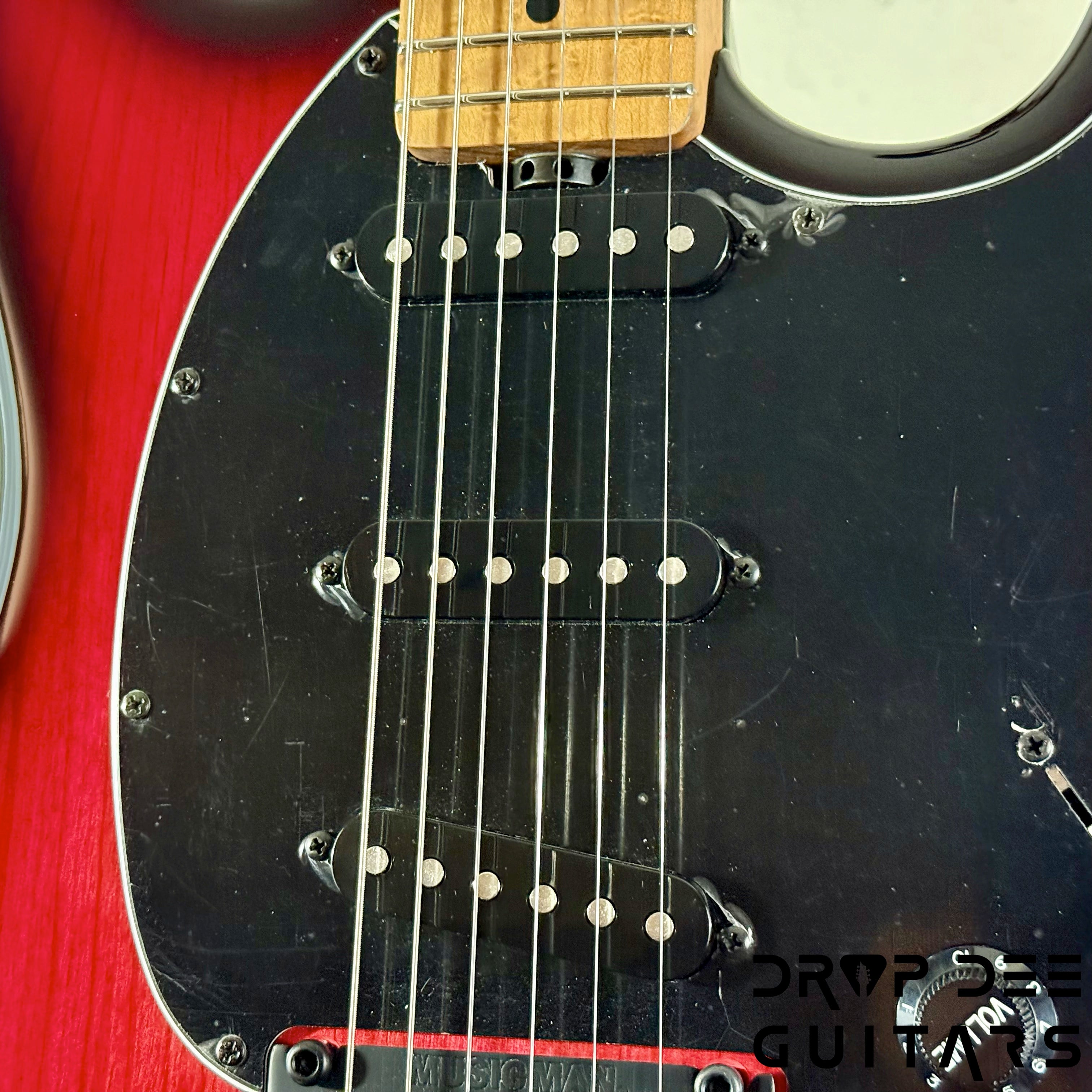 Ernie Ball Music Man Cutlass HT SSS Electric Guitar w/ Case - Raspberry Burst