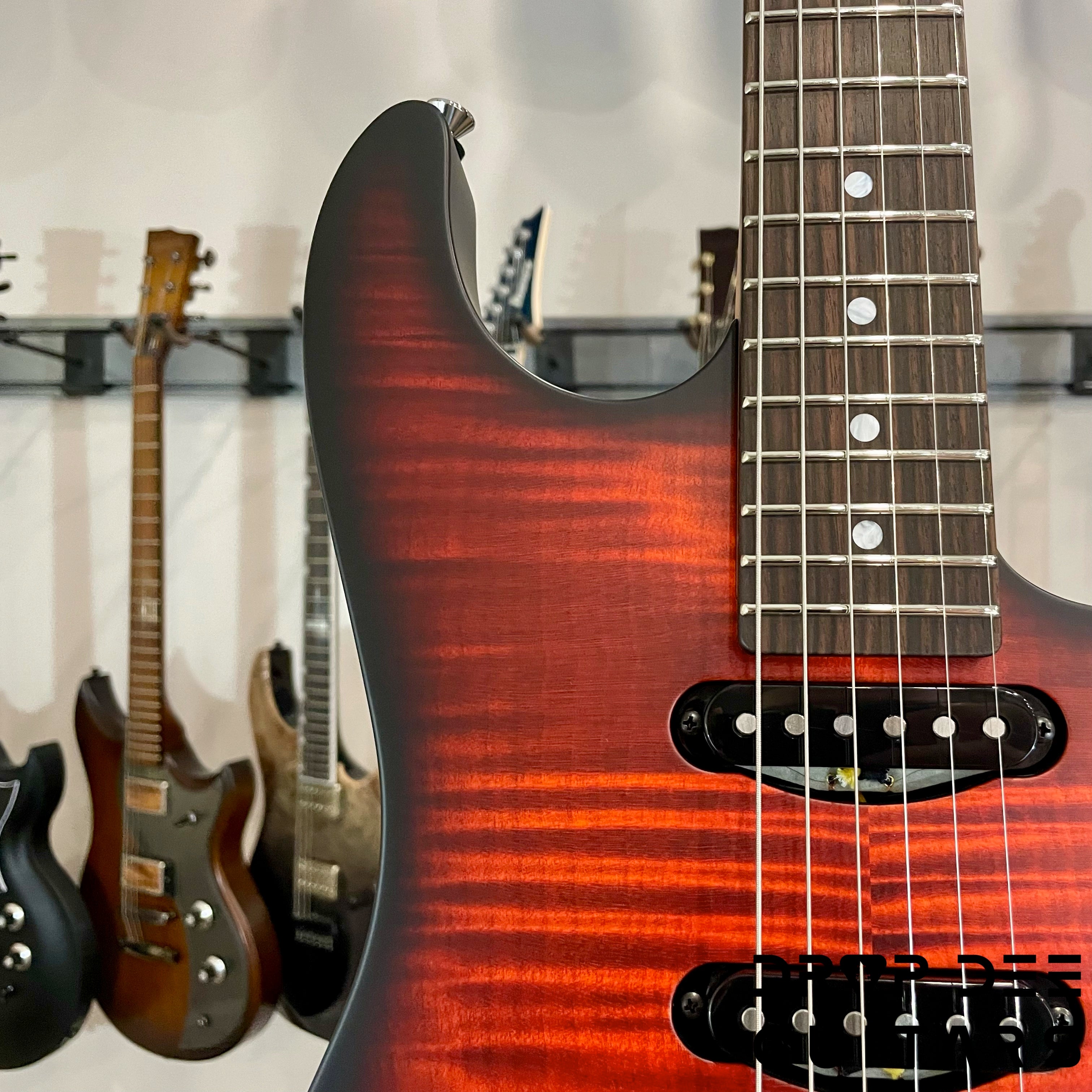 Schecter USA Custom Shop Sunset Custom-II HSS Electric Guitar w/ Case - Tiger Eye Satin